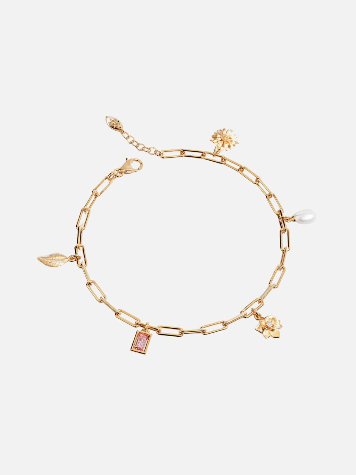 By Charlotte | 18k Gold Vermeil Bloom With Grace Bracelet | Perlu