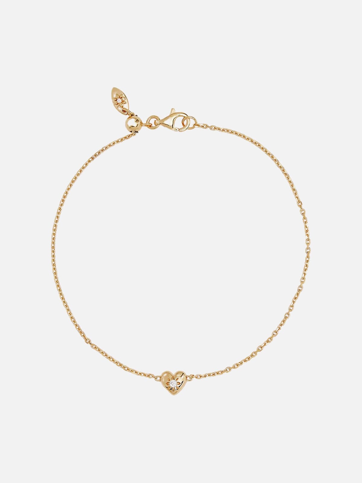 By Charlotte | 18k Gold Vermeil Blooming Hearts Bracelet | Perlu 