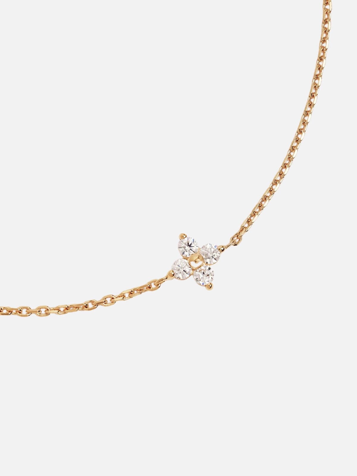 By Charlotte | 18k Gold Vermeil Crystal Bloom Bracelet | Perlu 