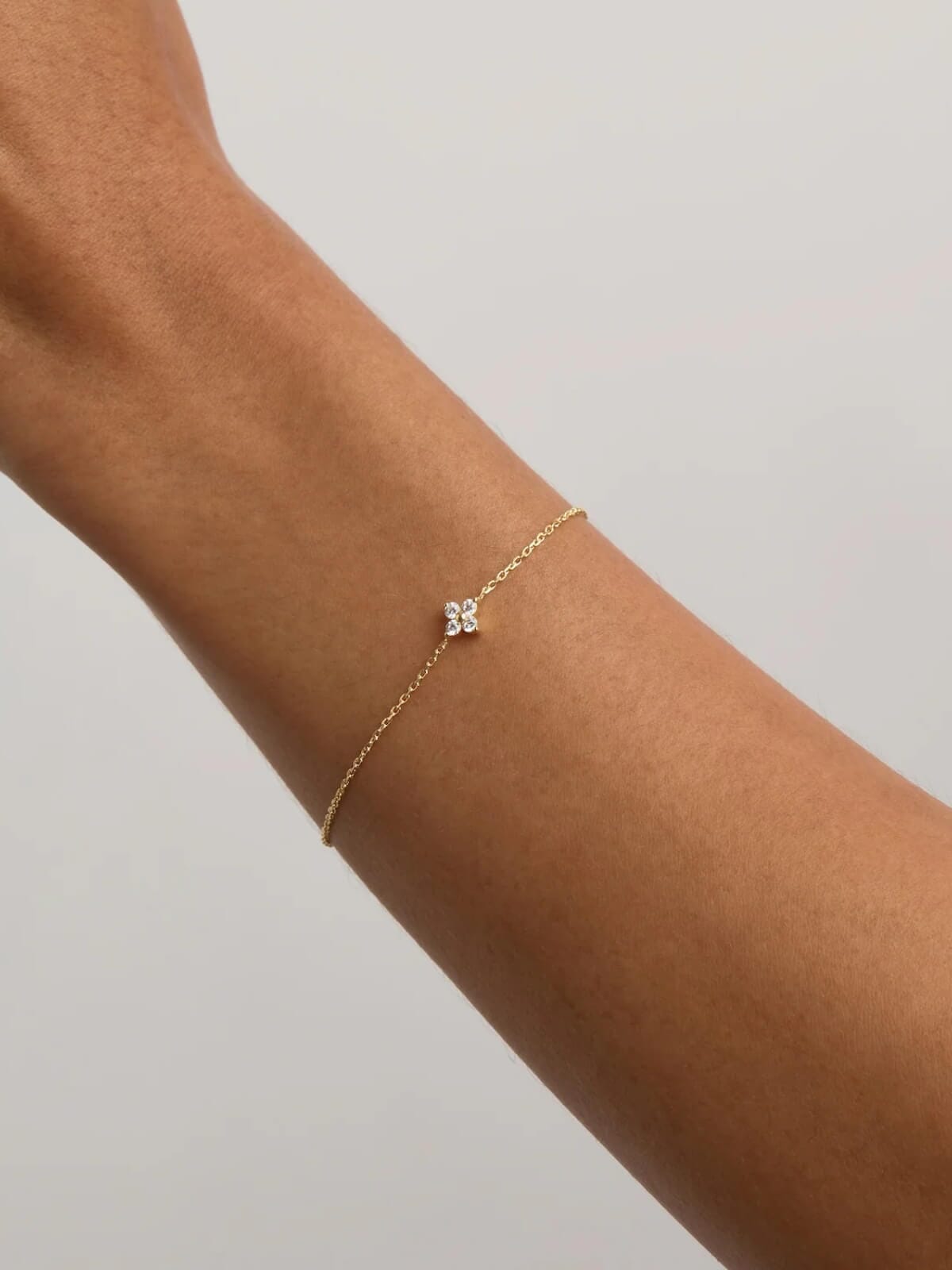 18k Gold Vermeil Crystal Bloom Bracelet Bracelets By Charlotte 