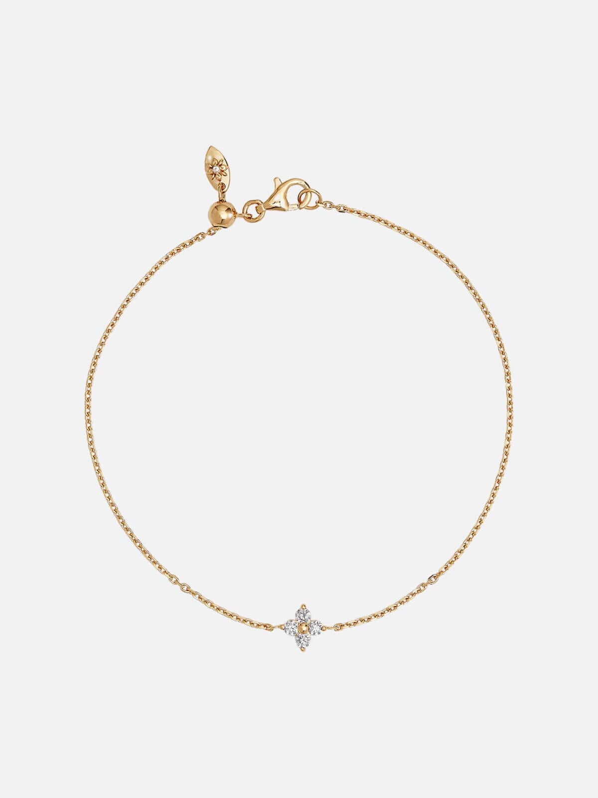 By Charlotte | 18k Gold Vermeil Crystal Bloom Bracelet | Perlu 
