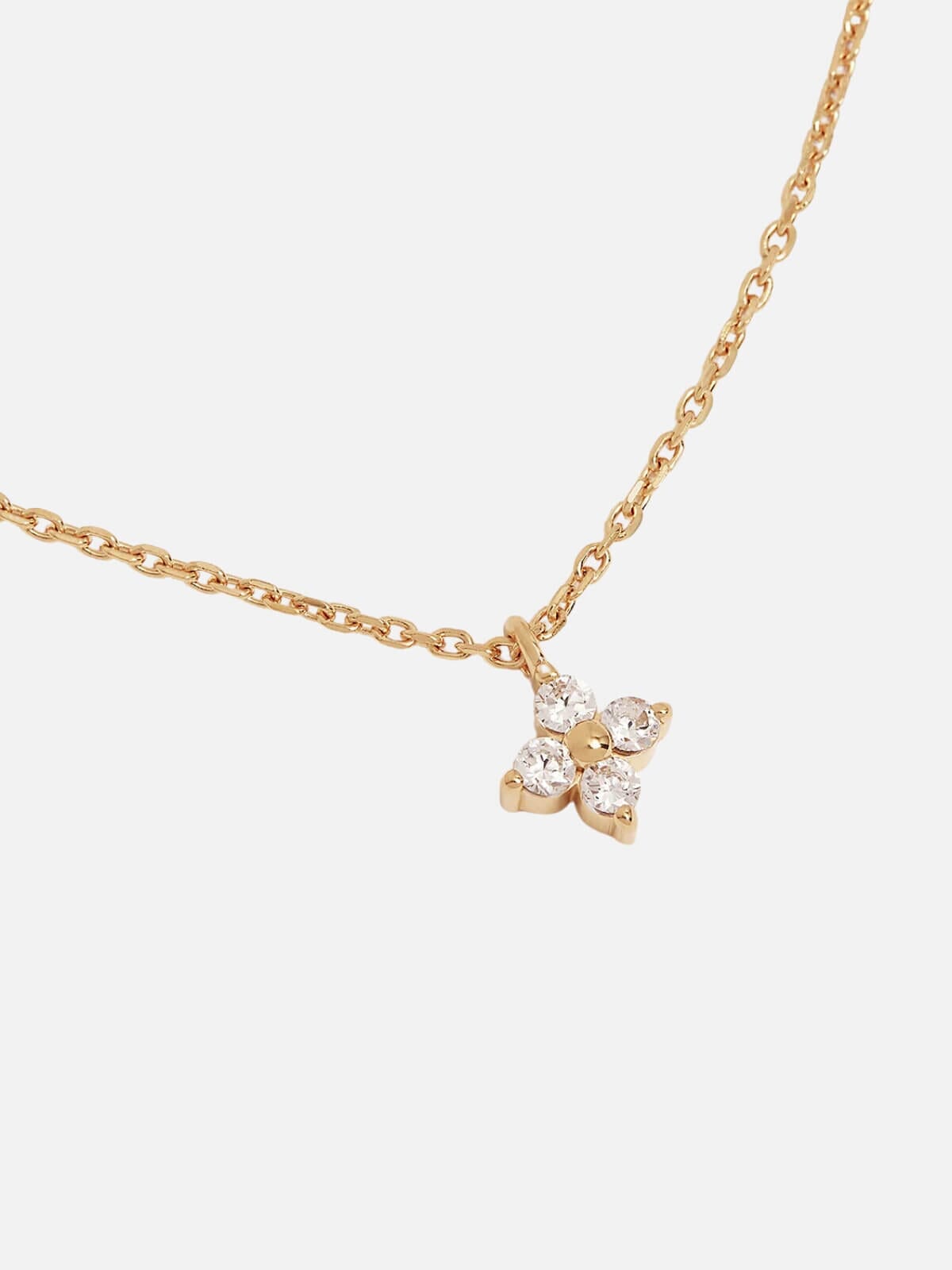 By Charlotte | 18k Gold Vermeil Crystal Bloom Necklace | Perlu 