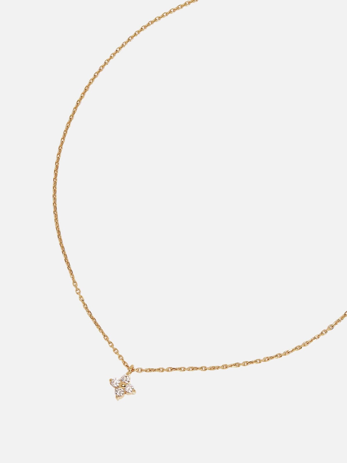 By Charlotte | 18k Gold Vermeil Crystal Bloom Necklace | Perlu 