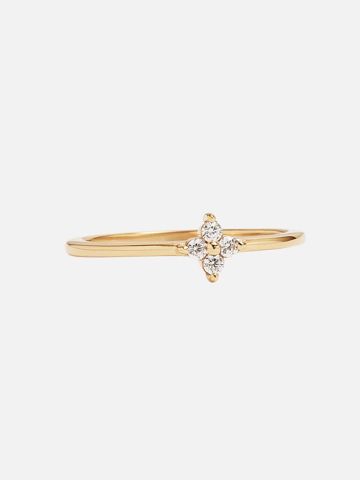 By Charlotte | 18k Gold Vermeil Crystal Bloom Ring | Perlu 