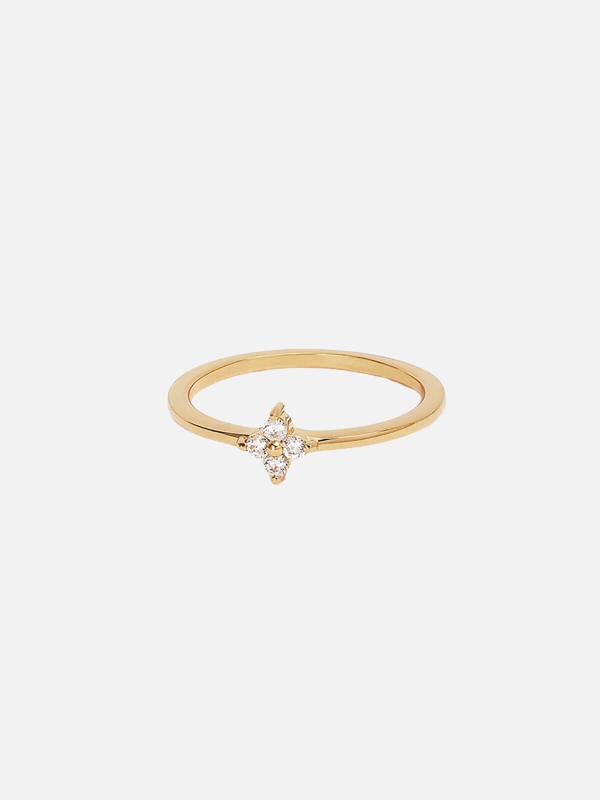 By Charlotte | 18k Gold Vermeil Crystal Bloom Ring | Perlu 