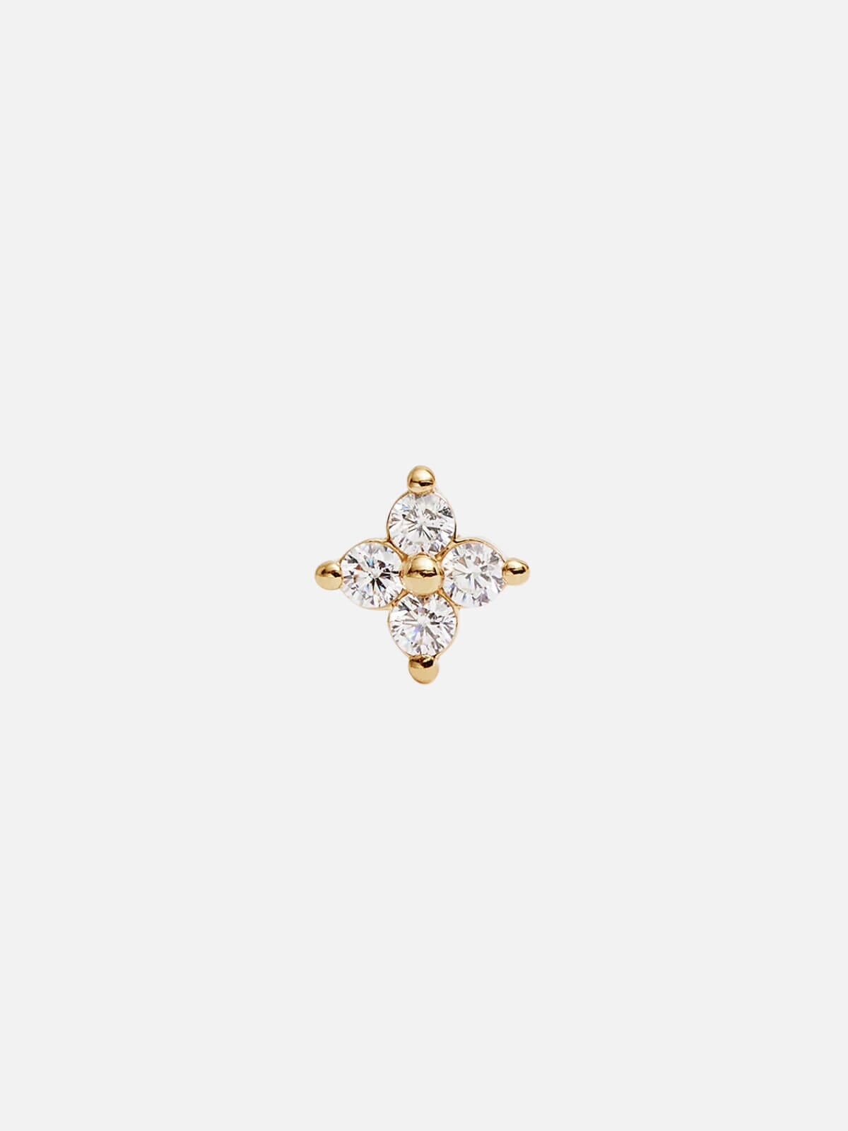 By Charlotte | 18k Gold Vermeil Crystal Bloom Stud Earrings | Perlu 