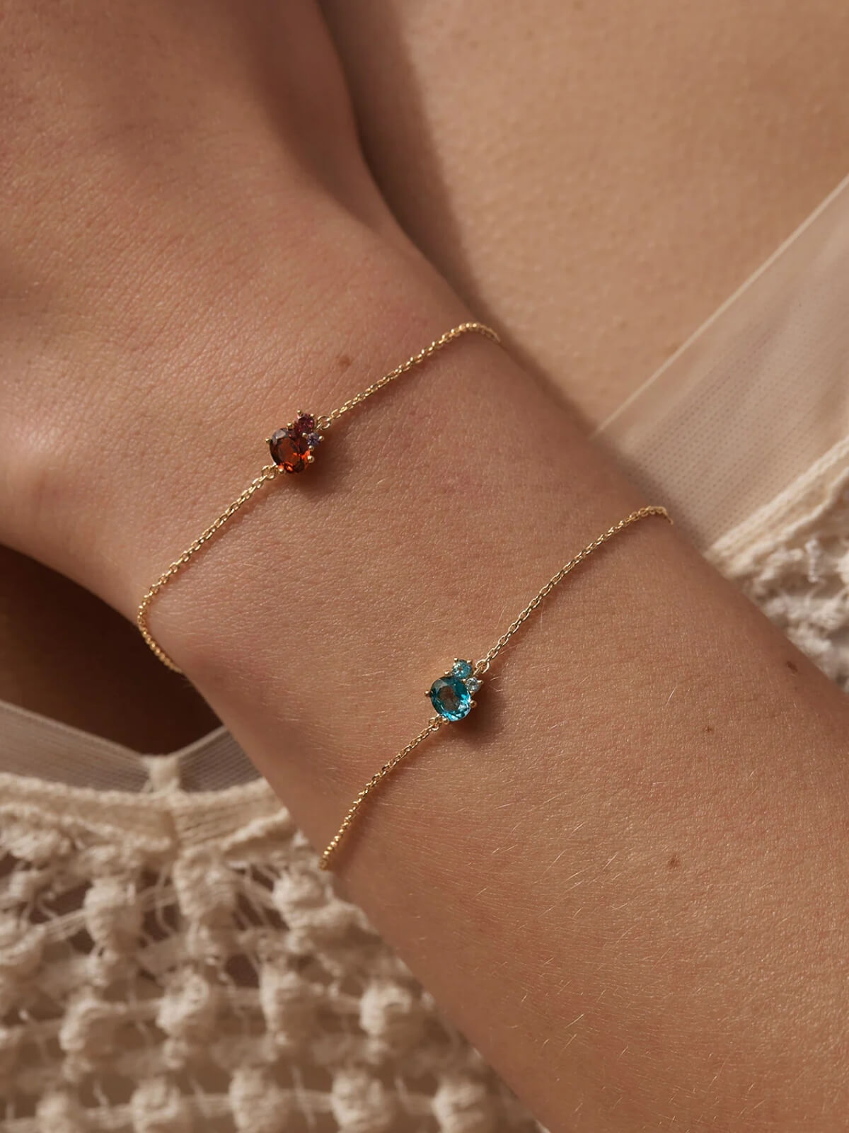 18k Gold Vermeil Kindred Birthstone Bracelet - January