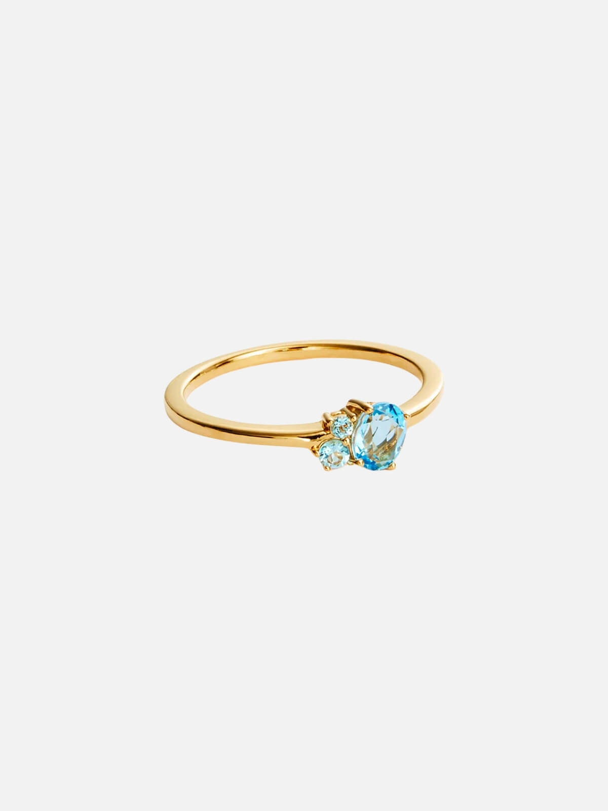 By Charlotte | 18k Gold Vermeil Kindred Birthstone Ring - March | Perlu
