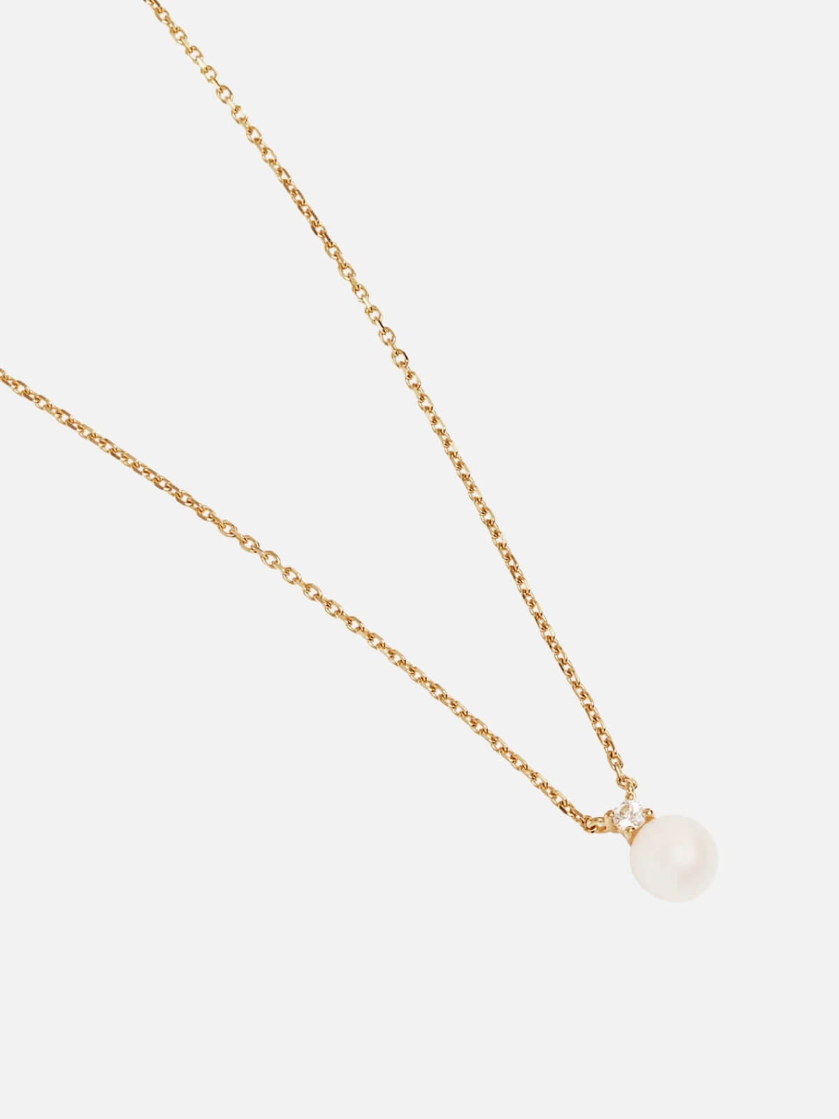 By Charlotte | 18k Gold Vermeil Moments With You Pearl Necklace | Perlu