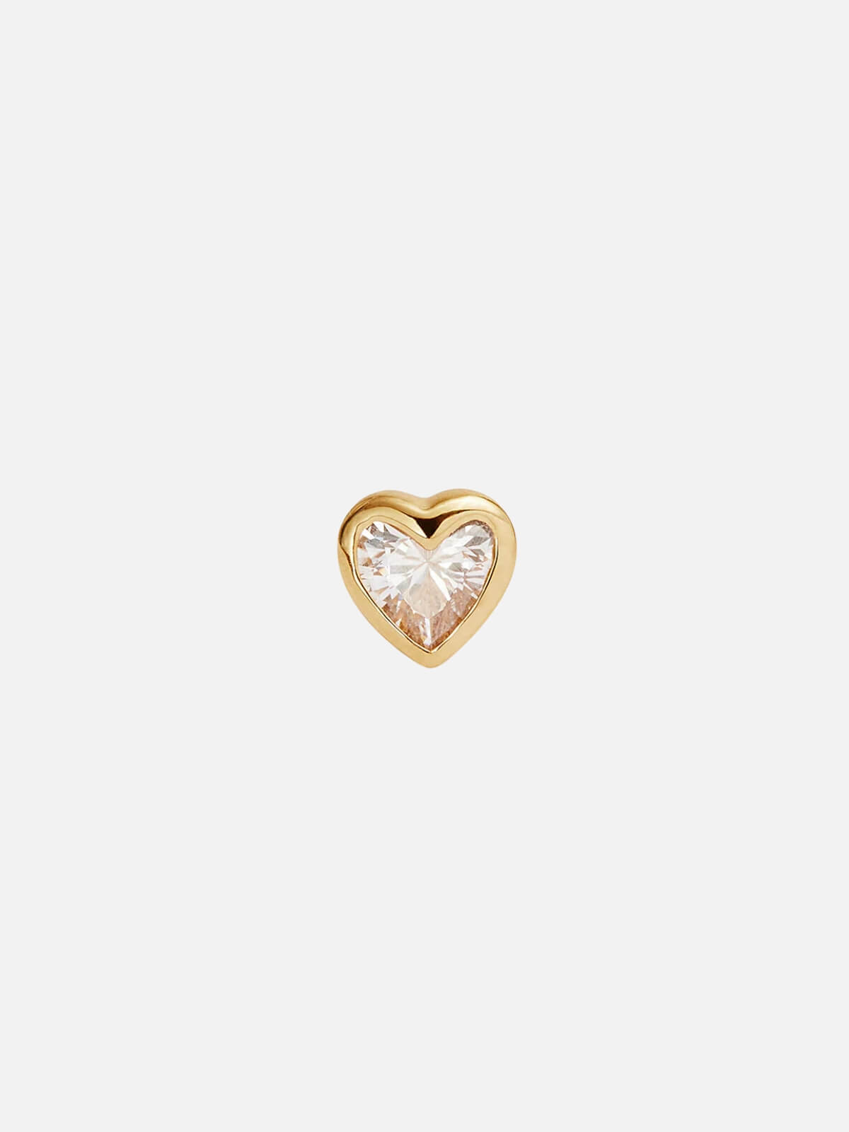 18k Gold Vermeil Radiant Heart Stud Earrings