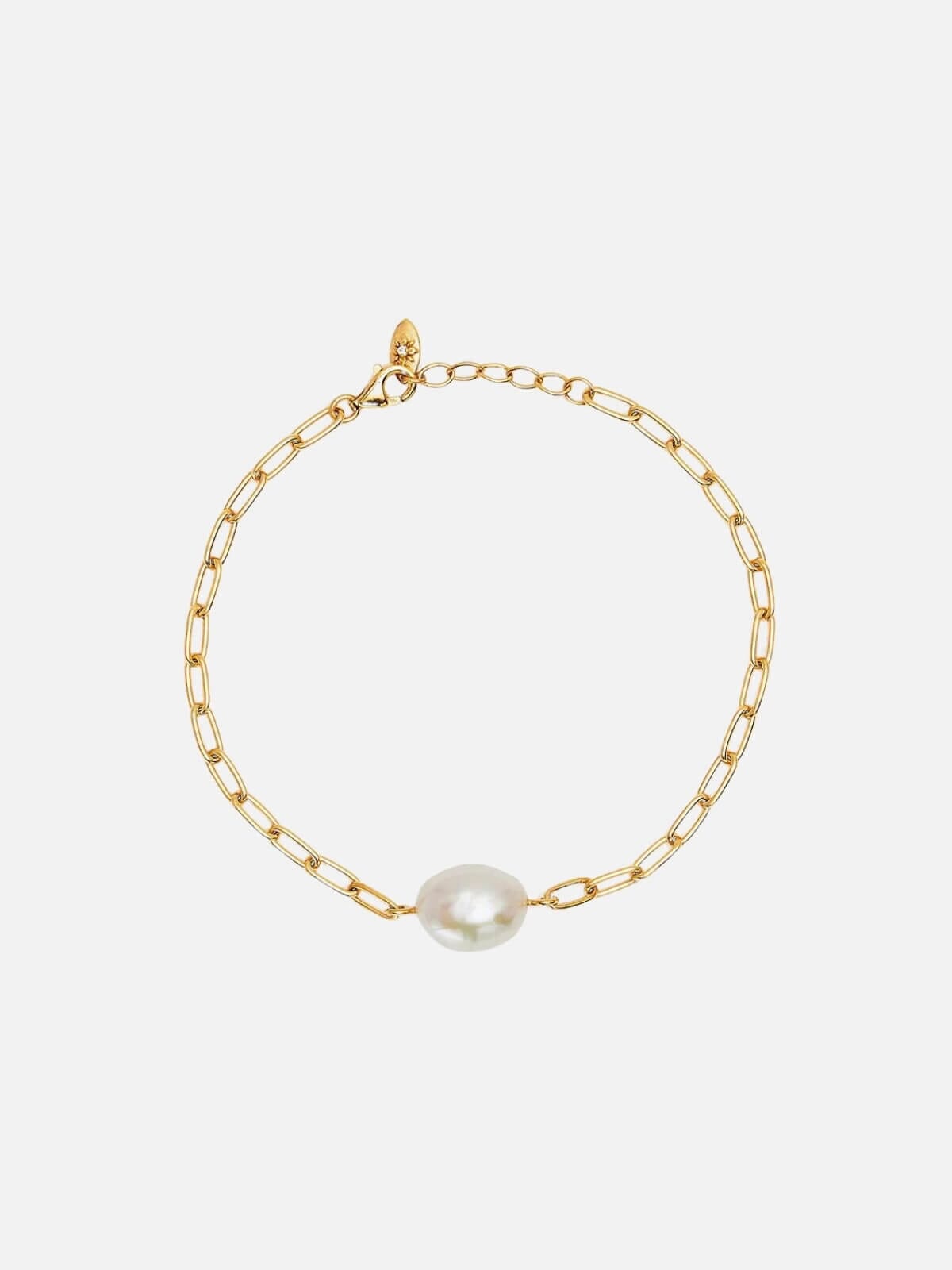 By Charlotte | Breathe Pearl Bracelet - 18k Gold | Perlu