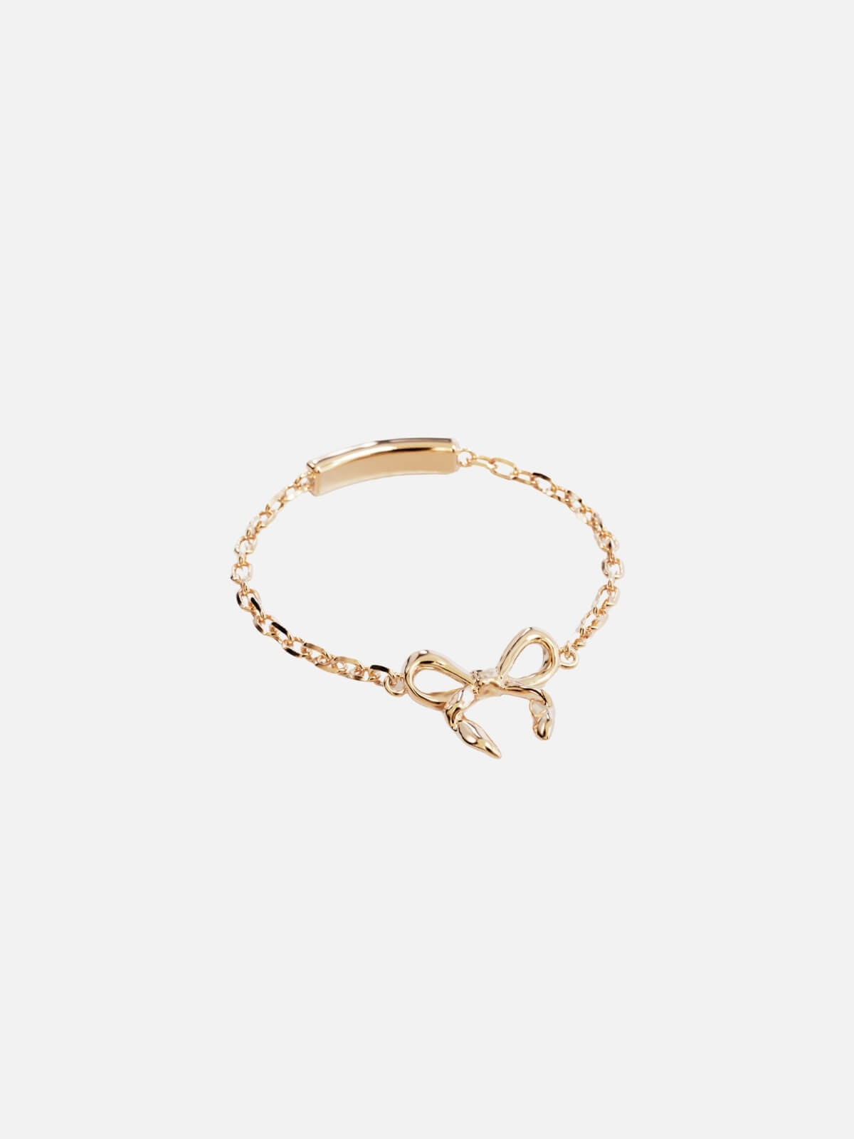 Forever More Chain Bow Ring - 18K Gold