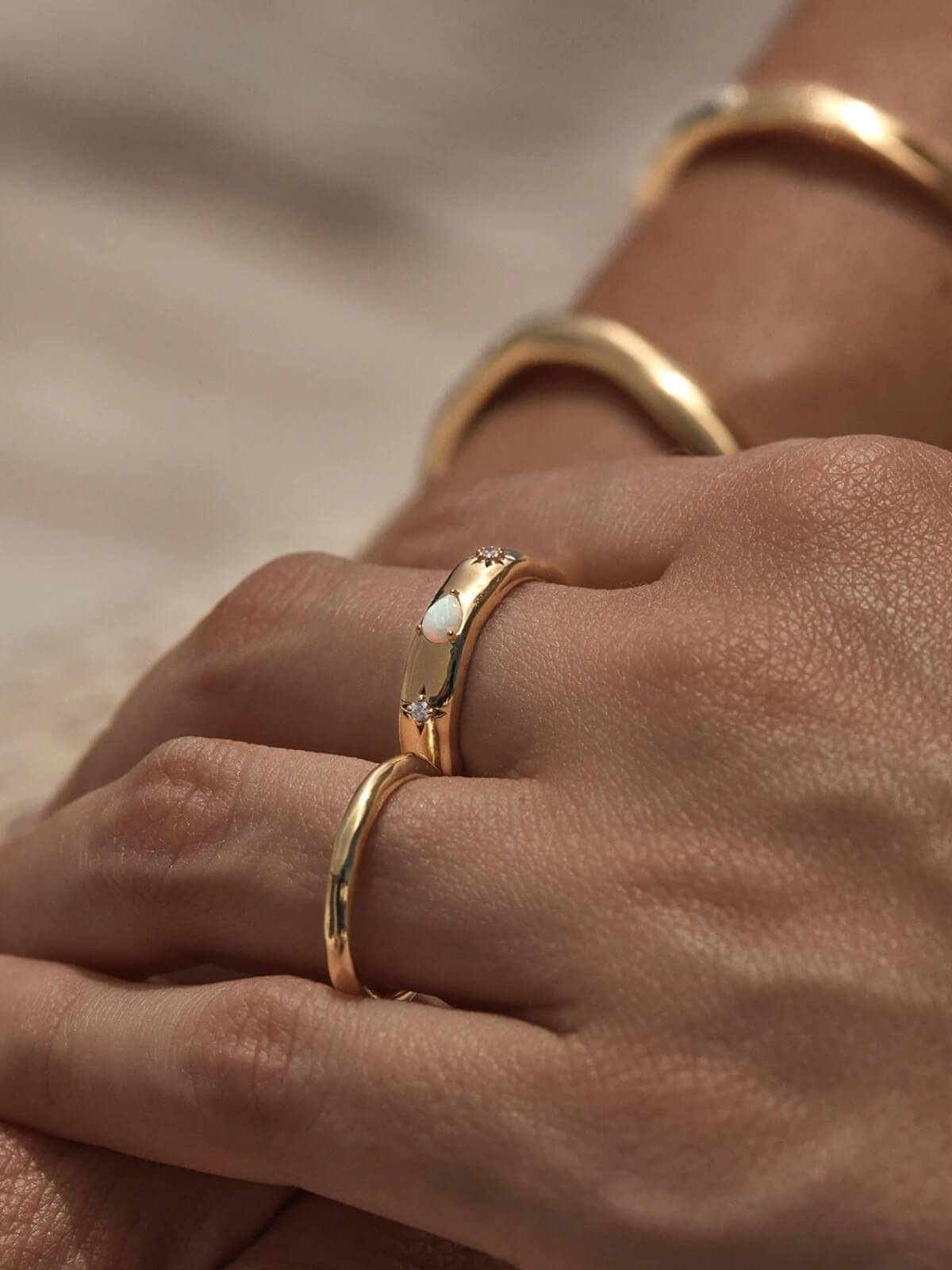 Hope and Protection Ring - 18k Gold