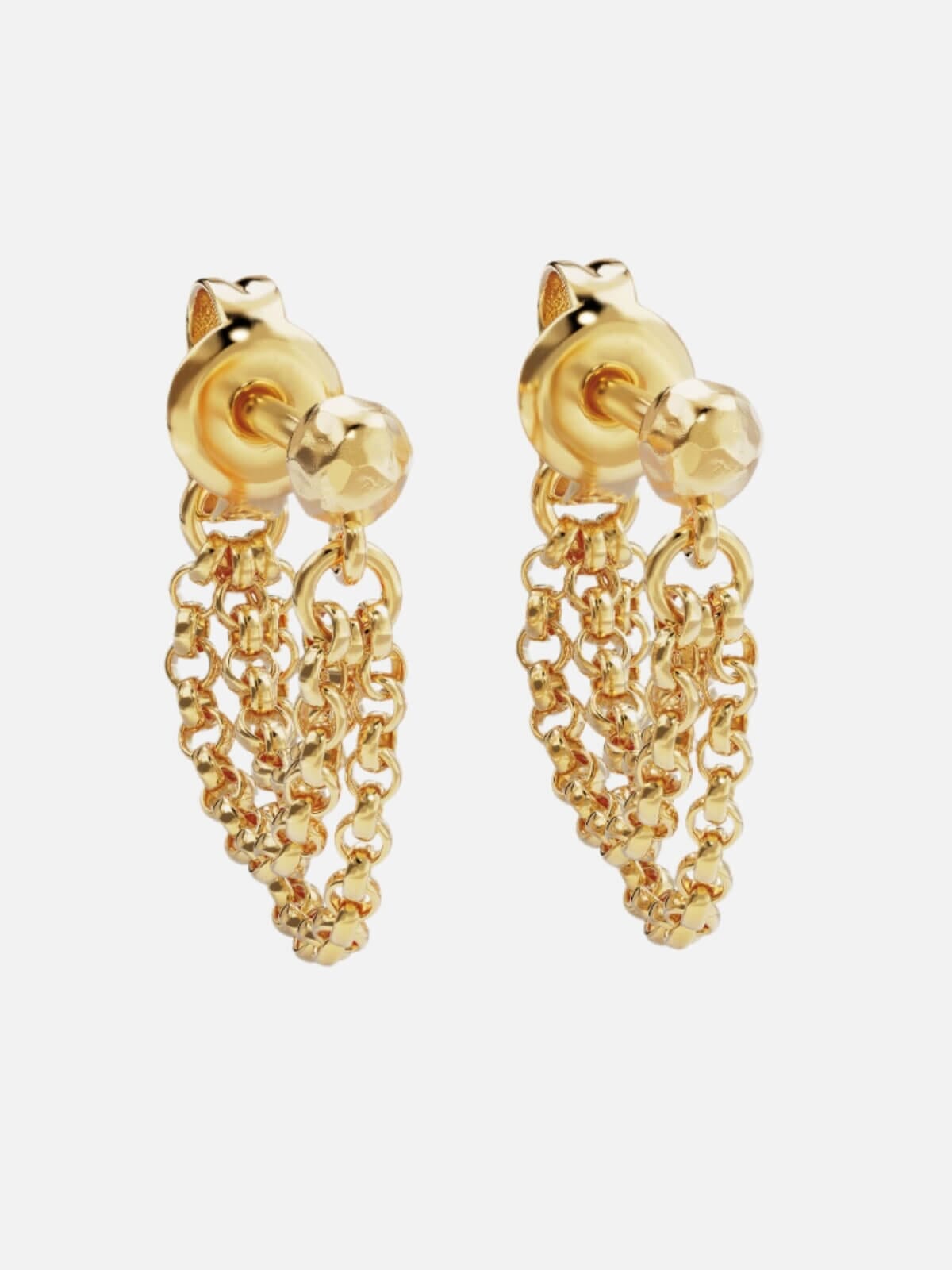 by charlotte | Karma Chain Earrings - 18k Gold Vermeil | Perlu