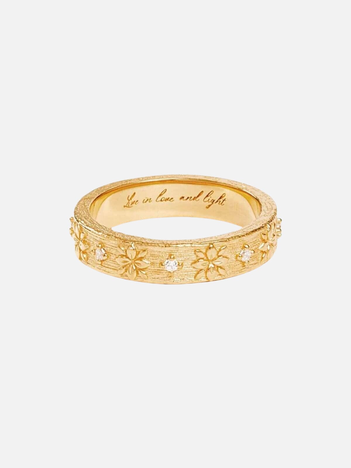 By Charlotte | Live In Grace Ring - Gold | Perlu