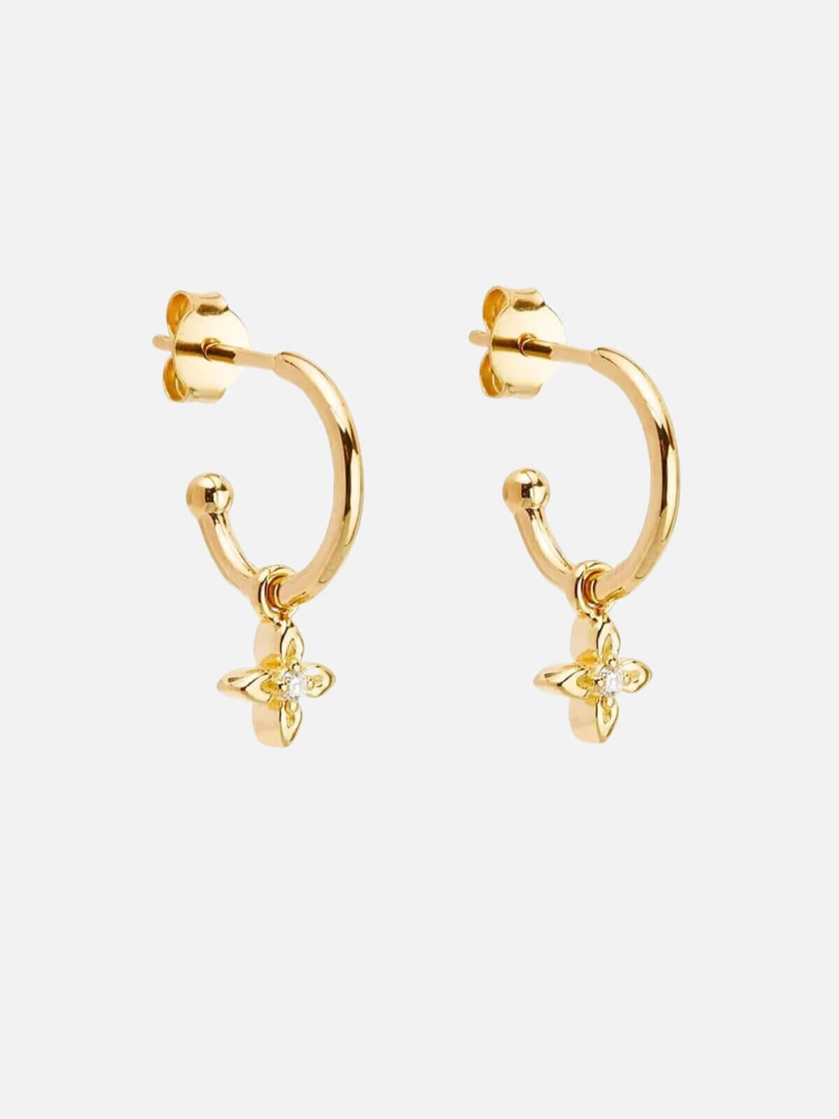 By Charlotte | Live In Light Hoop Earrings - Gold | Perlu