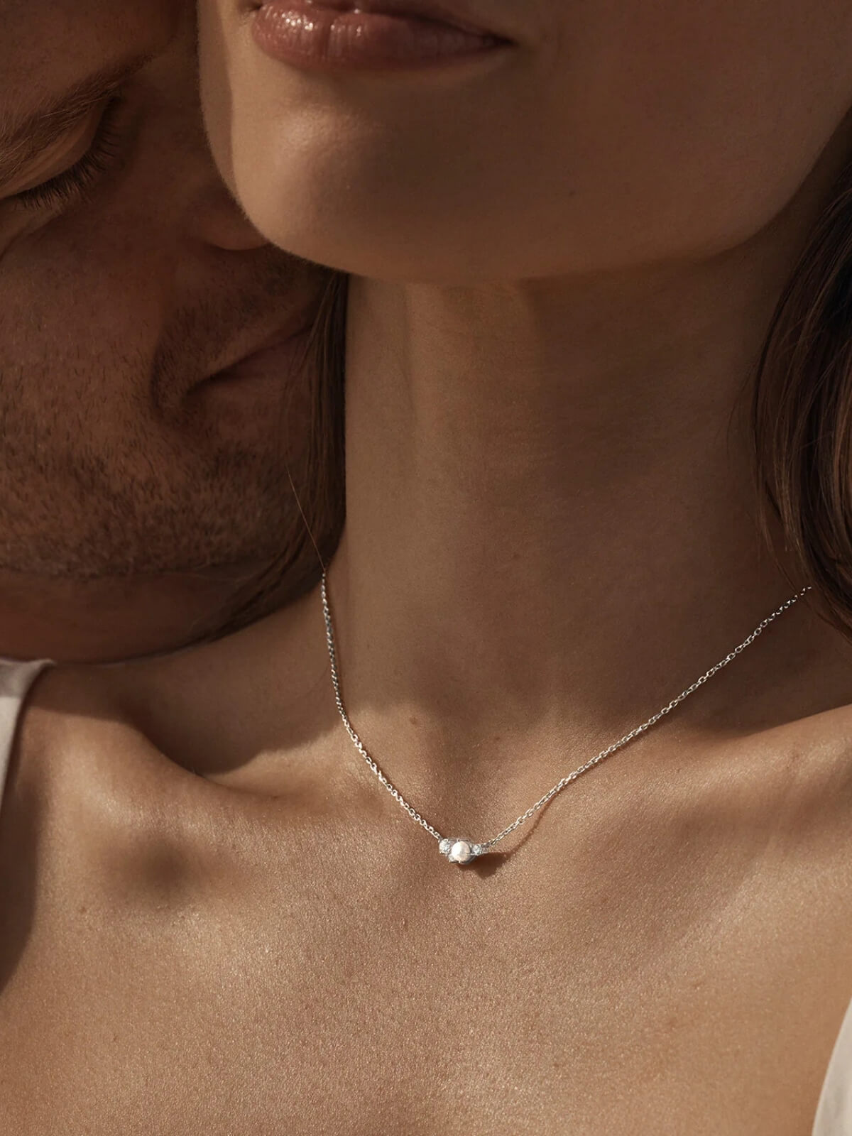 Love in Stillness Pearl Necklace - Sterling Silver