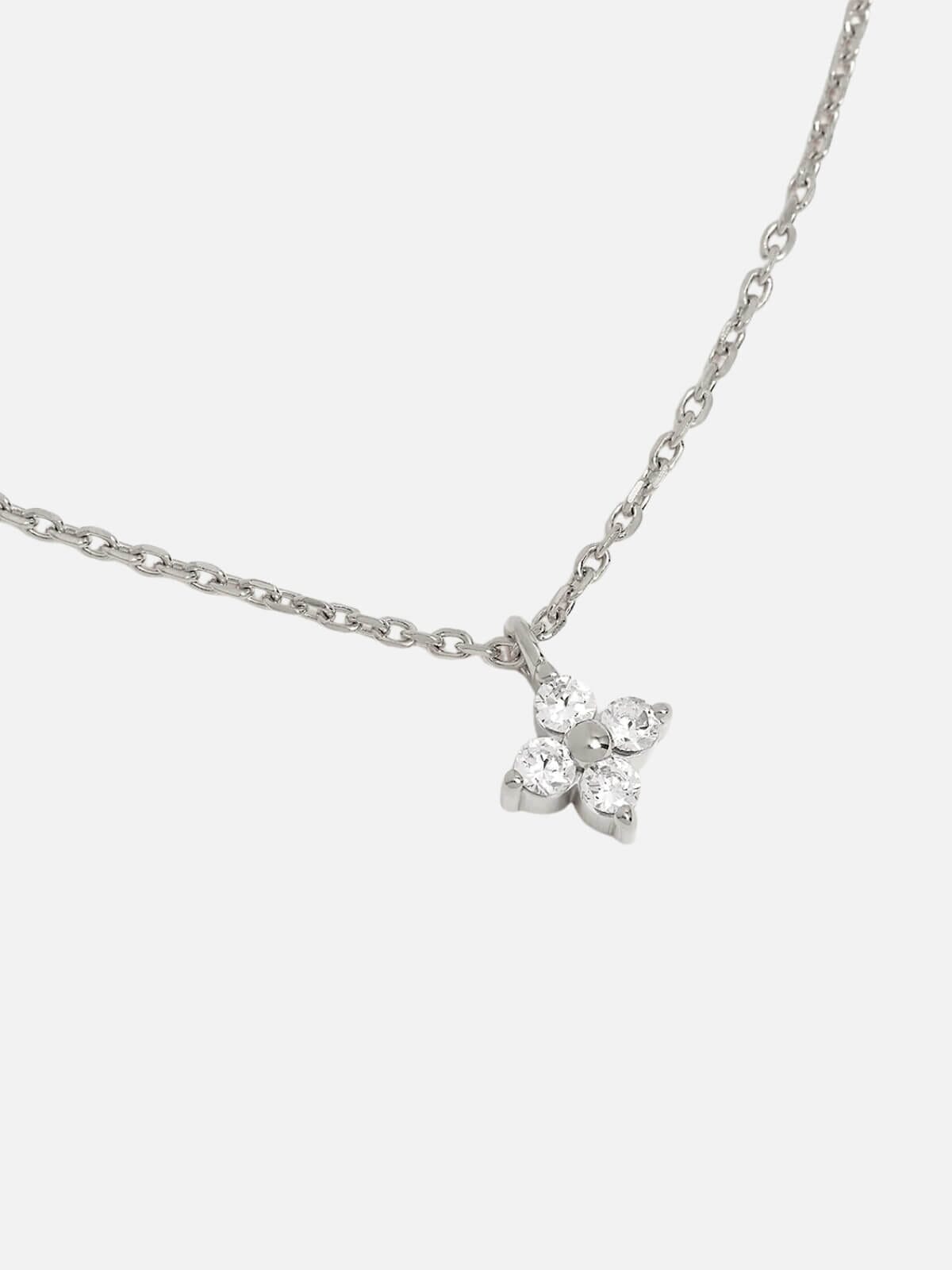 By Charlotte | Sterling Silver Crystal Bloom Necklace | Perlu