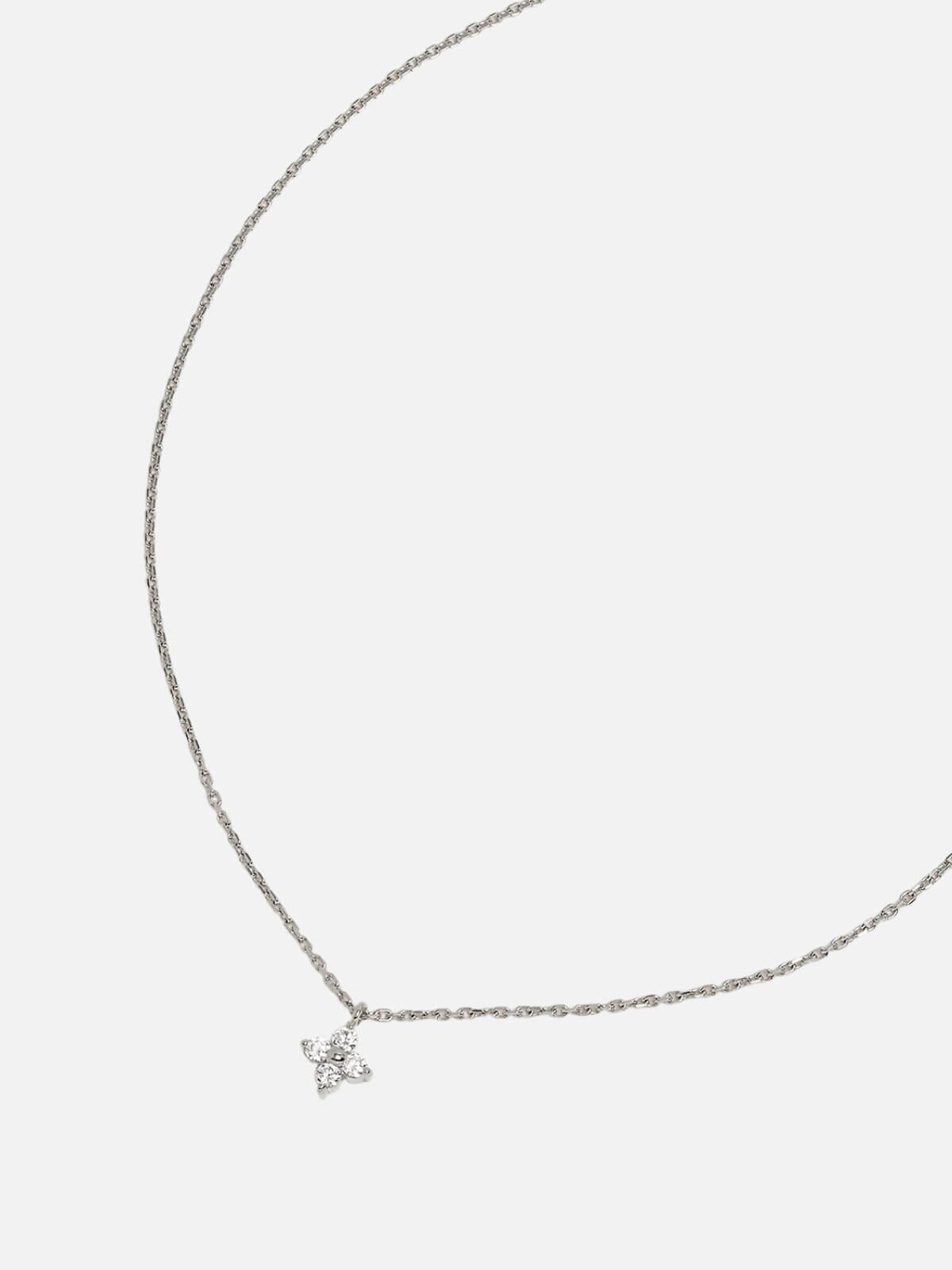 By Charlotte | Sterling Silver Crystal Bloom Necklace | Perlu