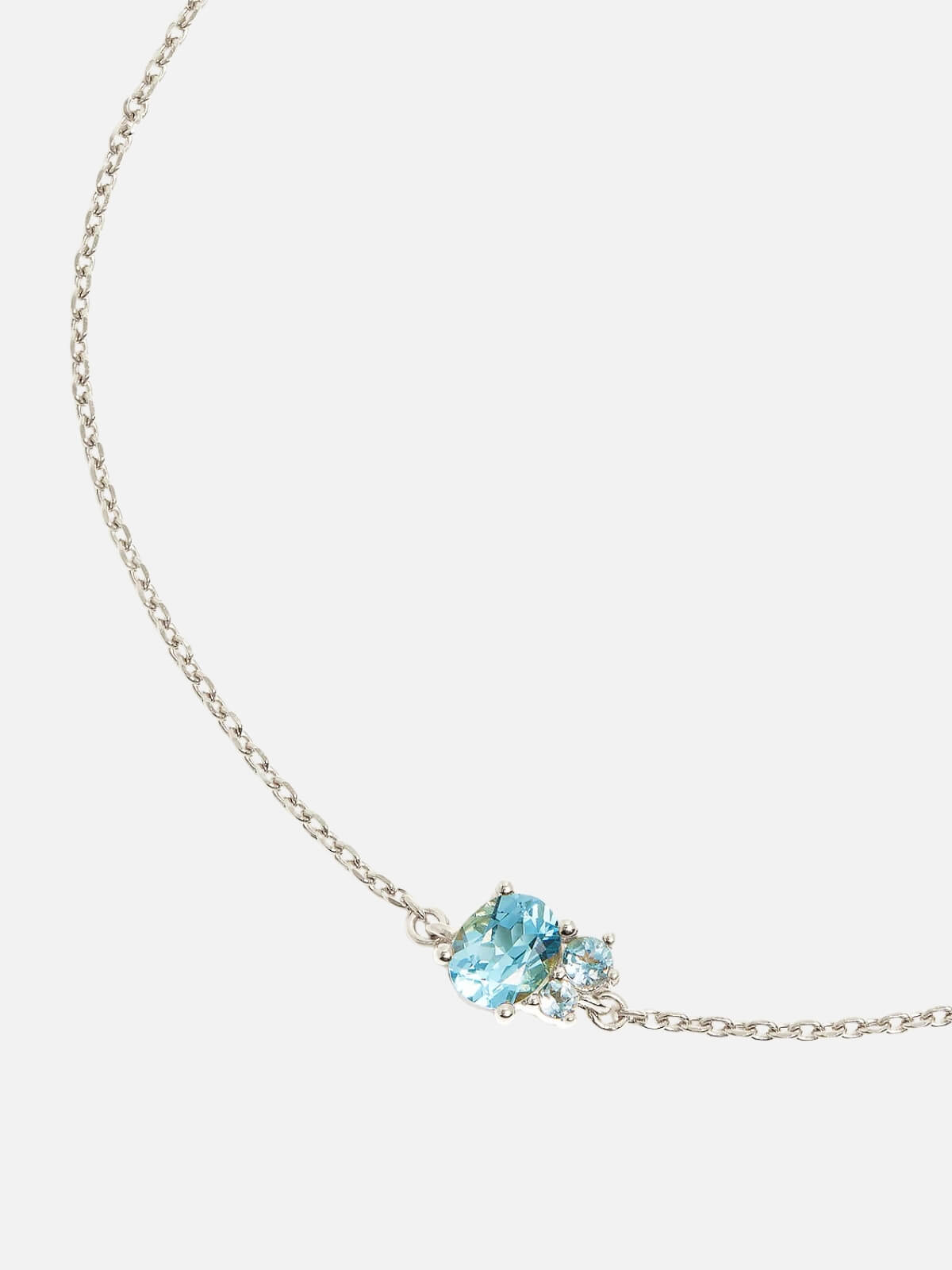 Sterling Silver Kindred Birthstone Bracelet - March