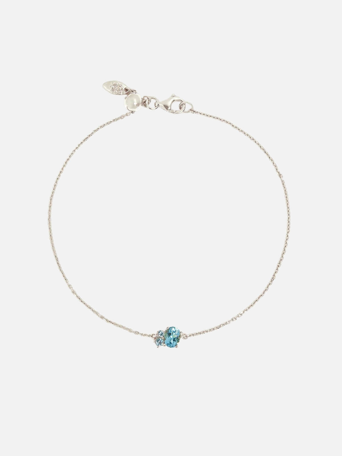 Sterling Silver Kindred Birthstone Bracelet - March