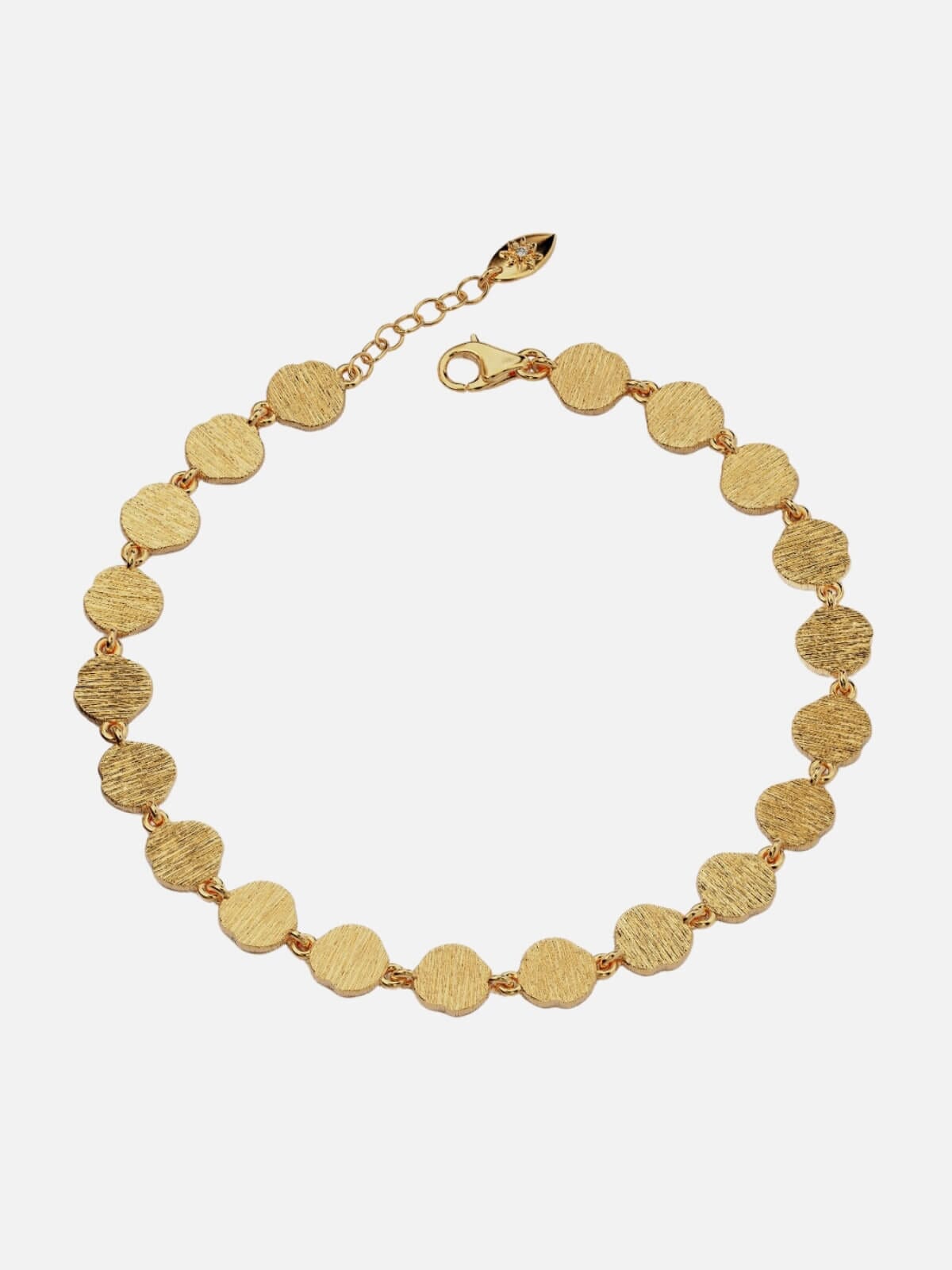 by charlotte | Woven Light Coin Bracelet - 18k Gold Vermeil | Perlu