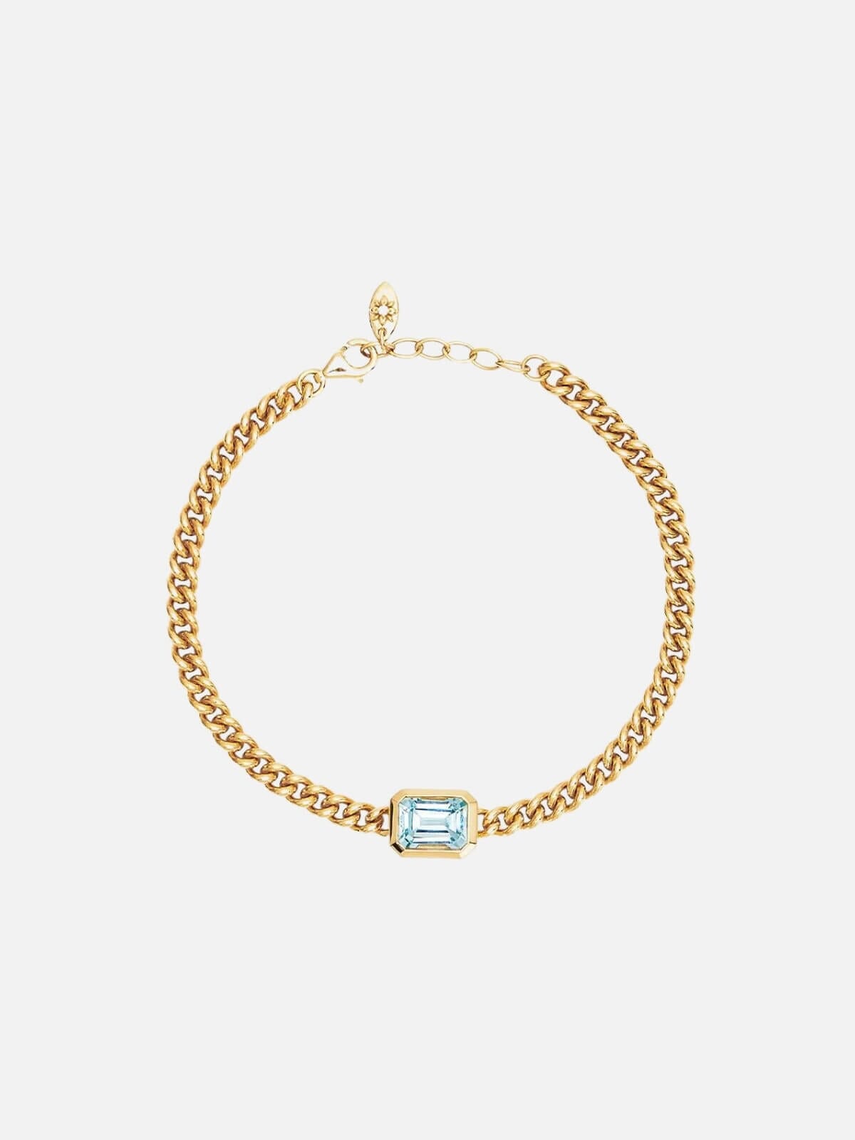 By Charlotte | Calm Your Soul Topaz Curb Bracelet - 18k Gold | Perlu