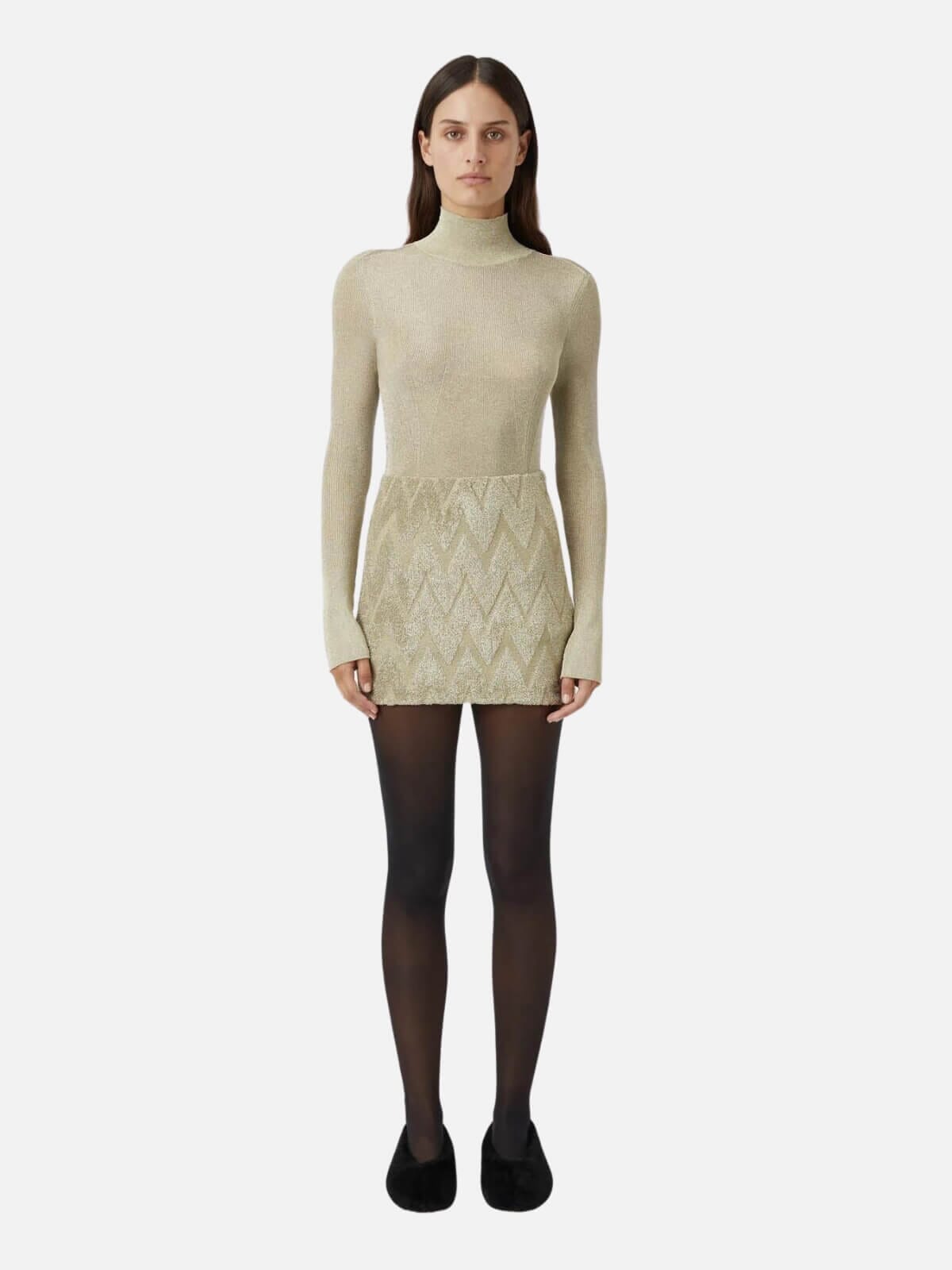 Camilla and Marc | Aretz Mini Skirt - Champagne | Perlu