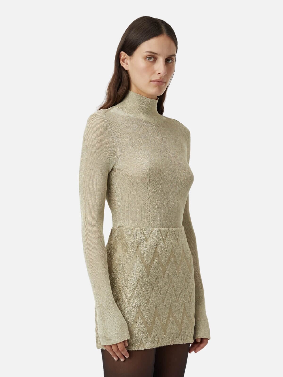 Camilla and Marc | Aretz Turtleneck - Champagne | Perlu