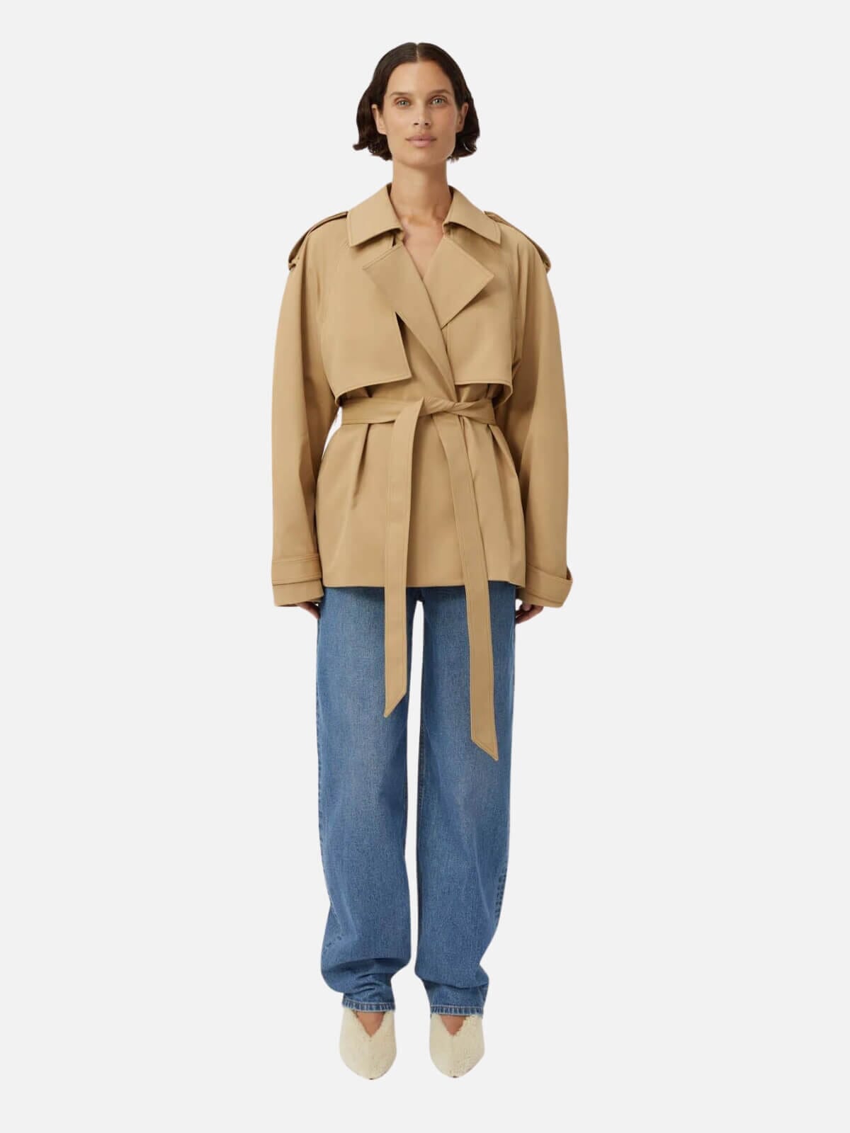 Camilla and Marc | Burdock Trench Jacket - Latte | Perlu