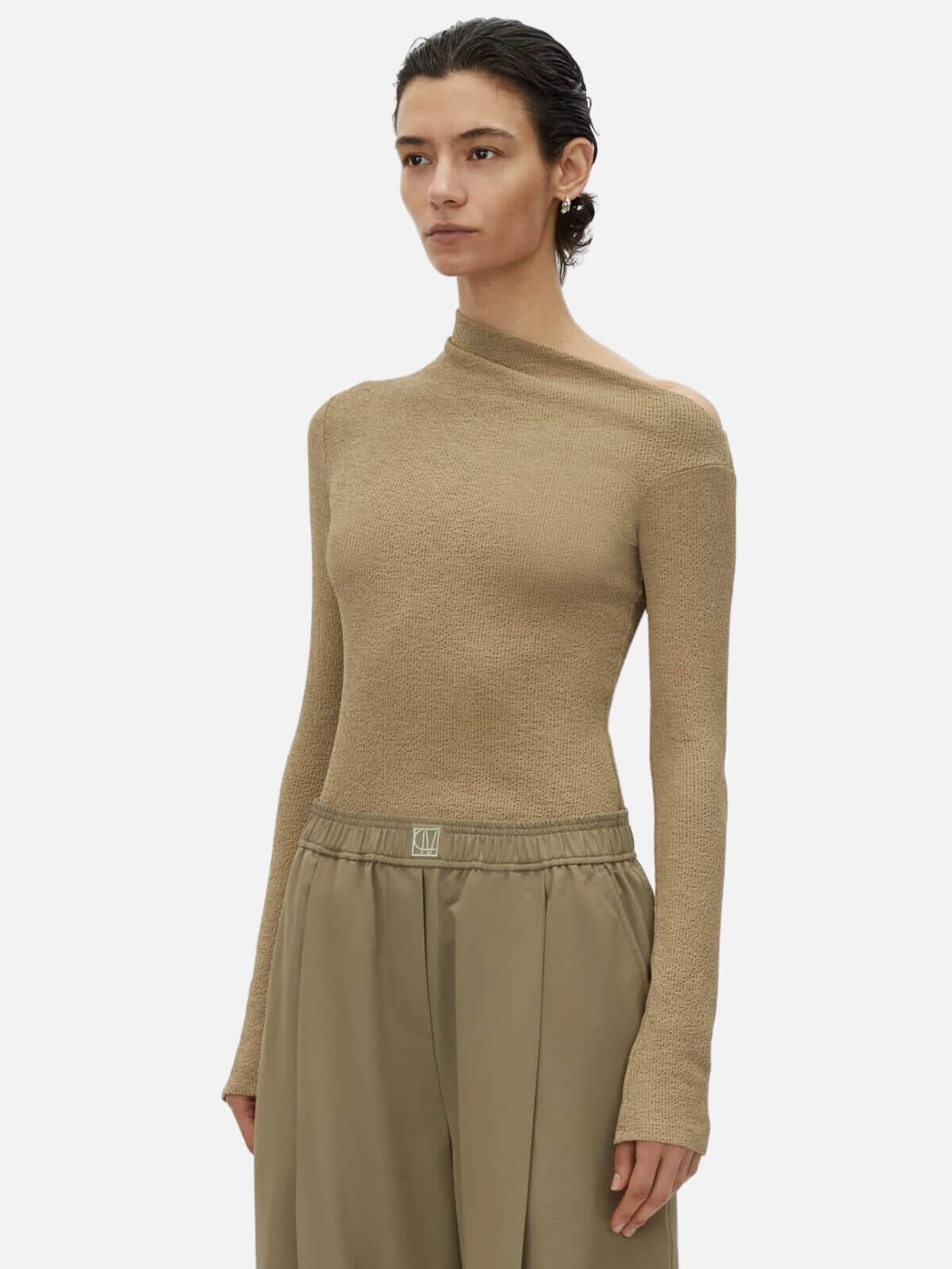 Cali Textured Long Sleeve Top - Sage Tops Camilla and Marc 