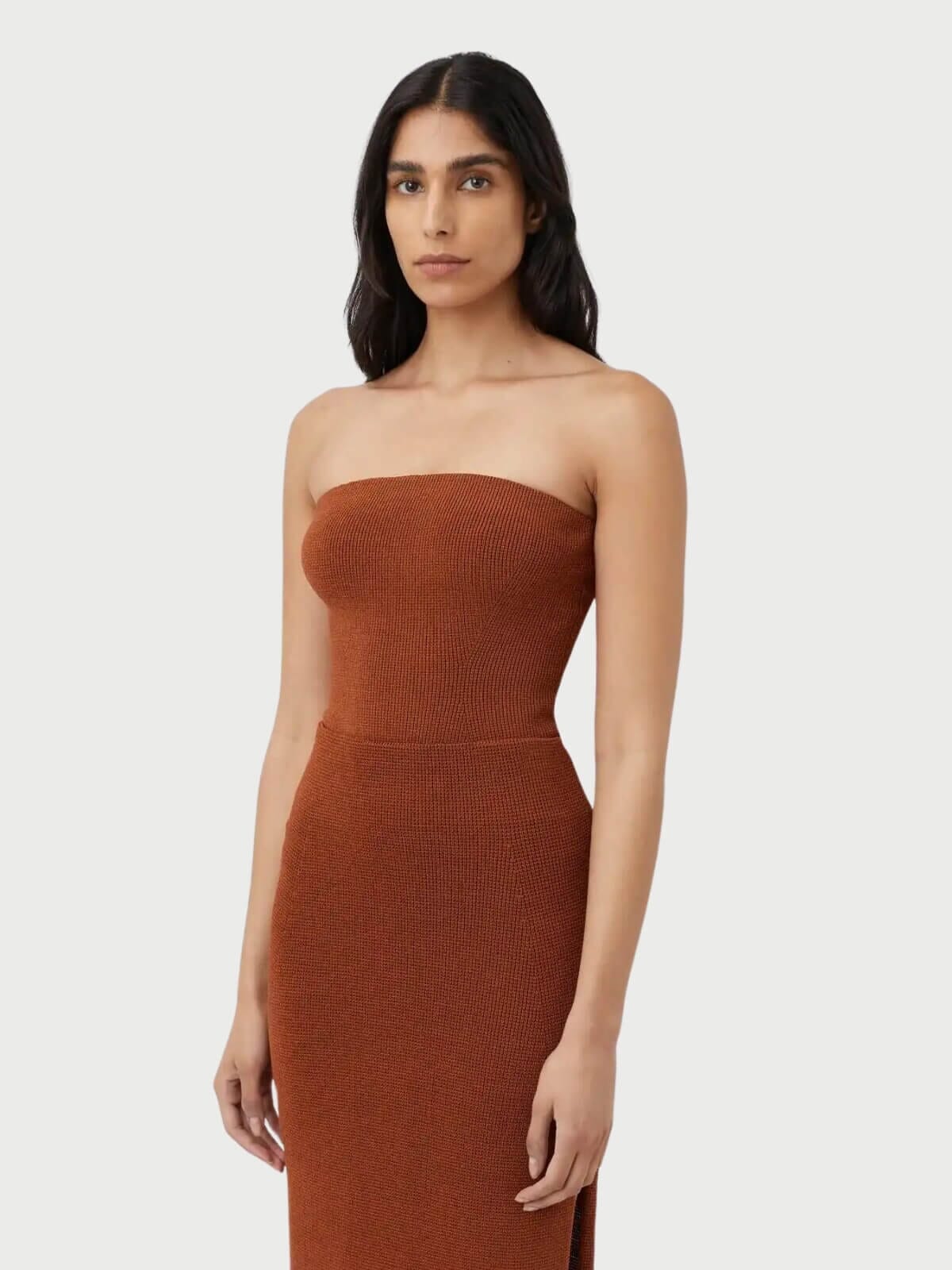 Camilla and Marc | Corbin Knit Bodysuit - Terracotta | Perlu