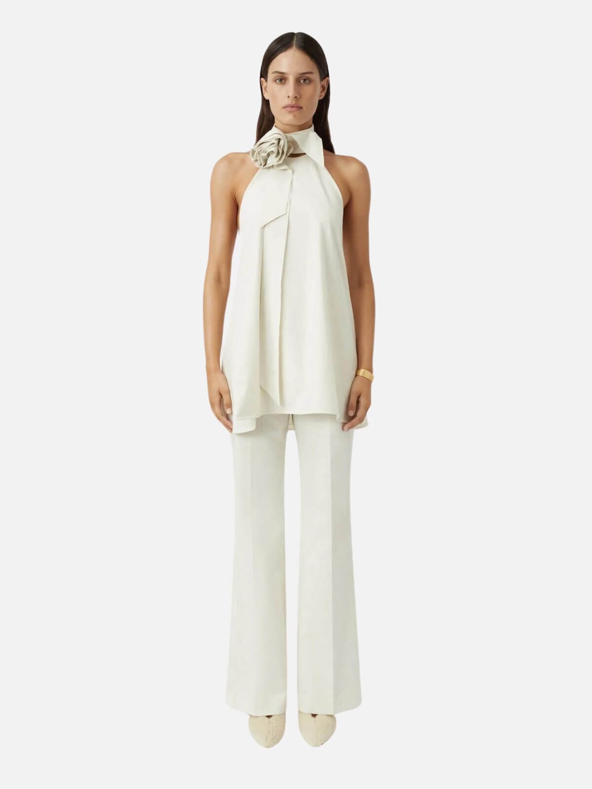 Camilla and Marc | Floris Pant - Ivory Marle | Perlu