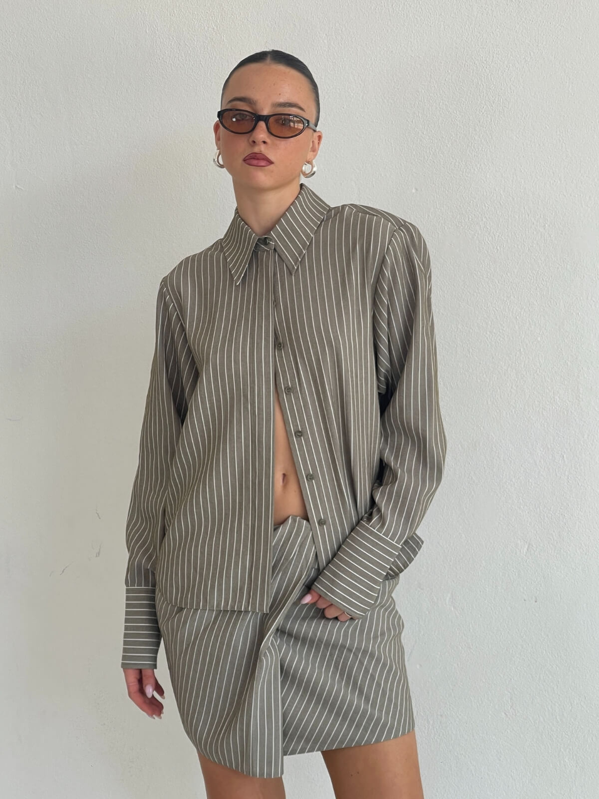 Illias Shirt - Ash Stripe
