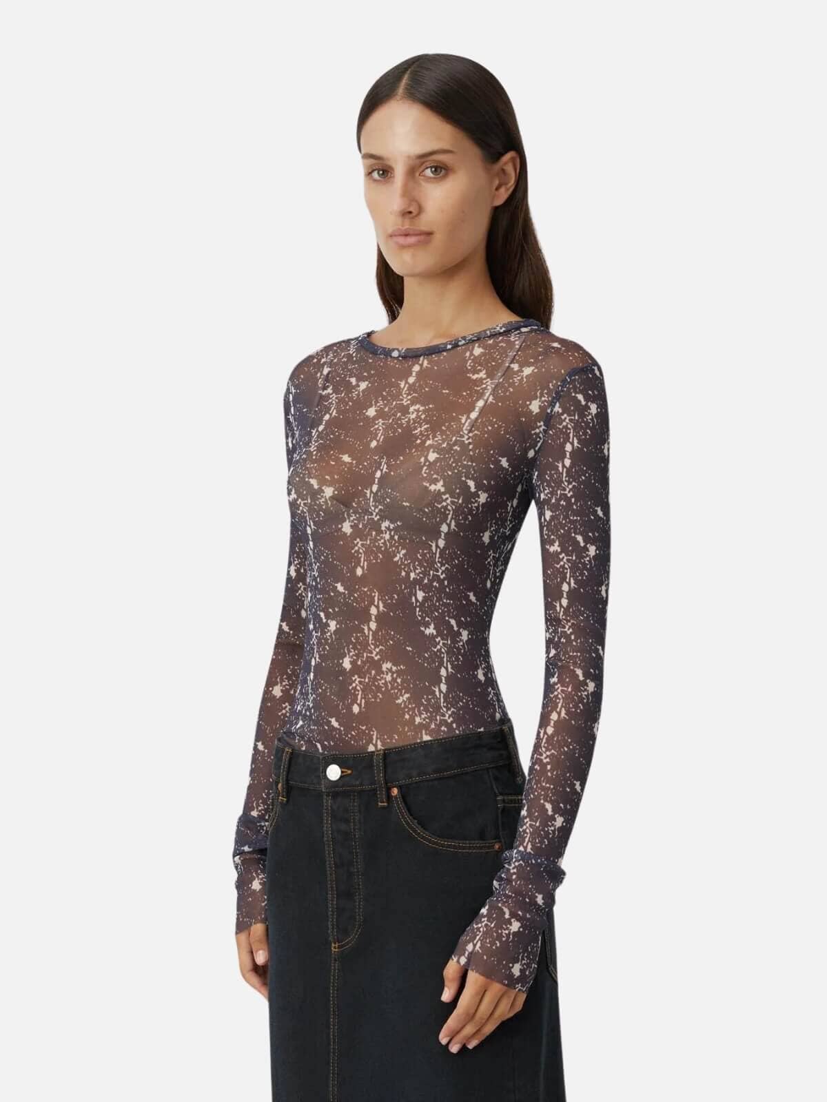 Camilla and Marc | Maverick Long Sleeve Top - Ink | Perlu