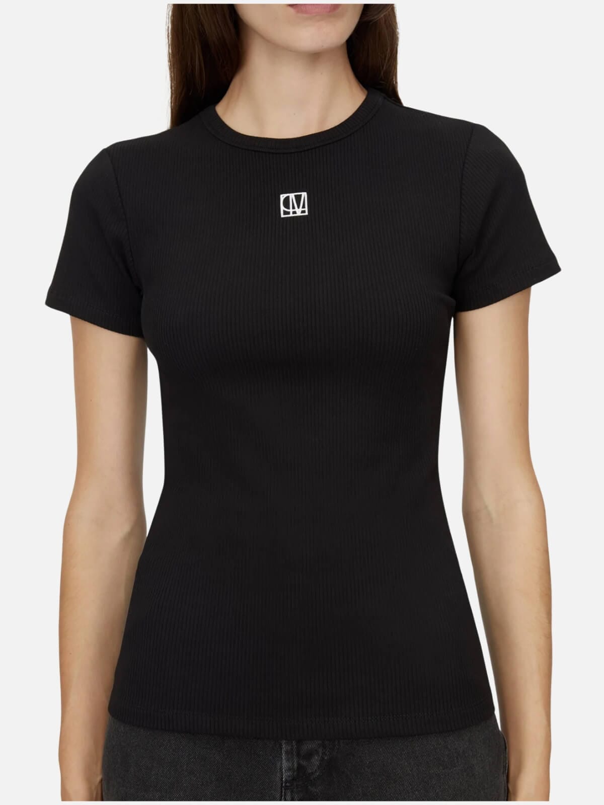 Nora Fitted Tee - Black Tops Camilla and Marc 