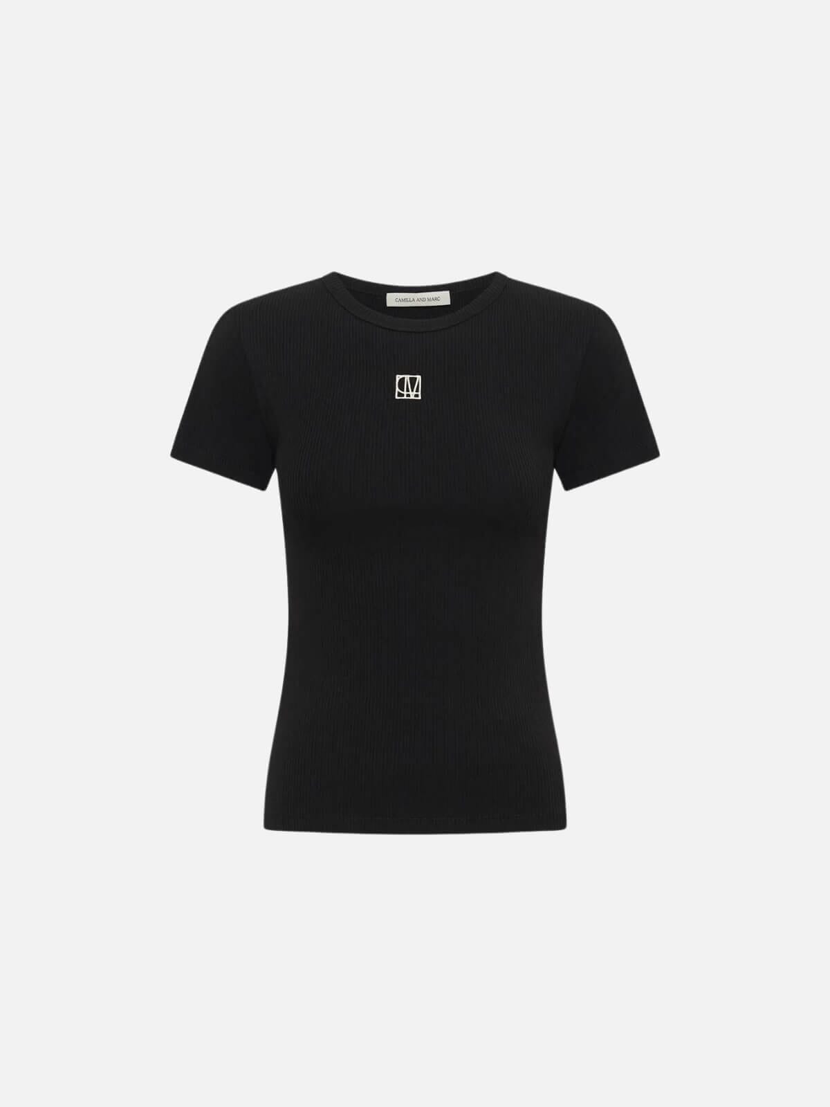 Camilla and Marc | Nora Fitted Tee - Black | Perlu