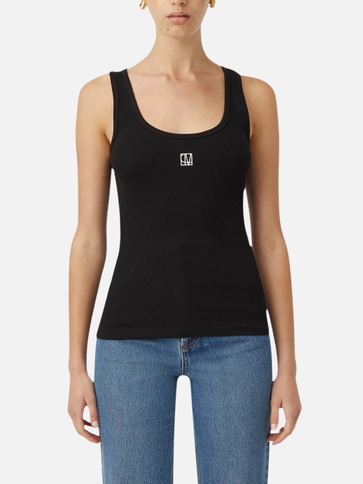 Nora Scoop Neck Tank - Black Tops Camilla and Marc 