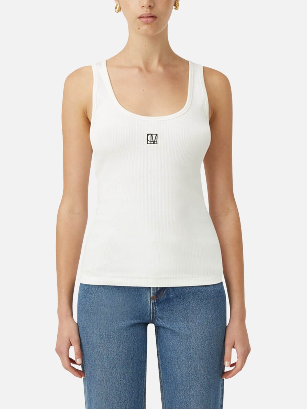 Nora Scoop Neck Tank - Soft White Tops Camilla and Marc 