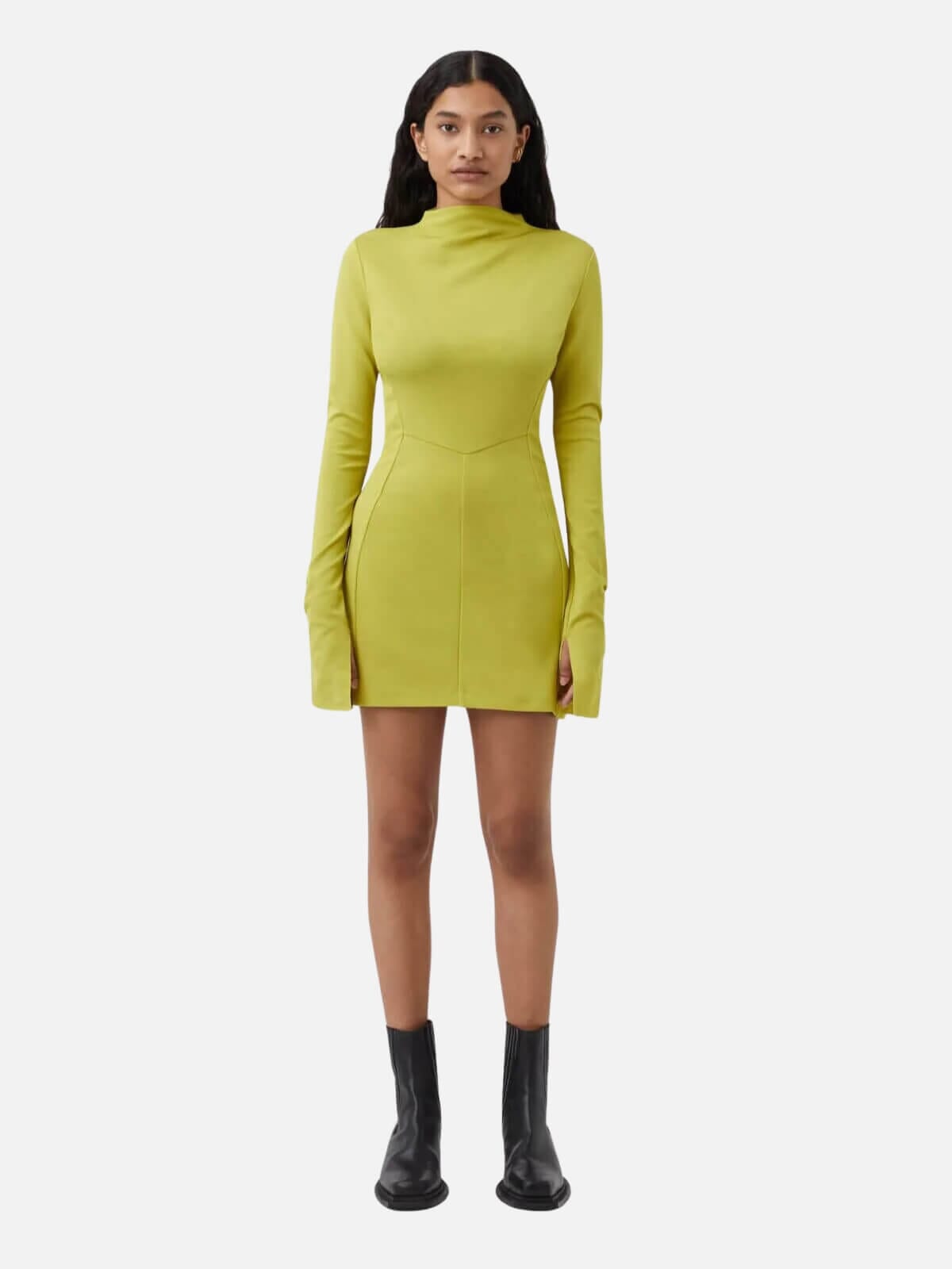 Olea Long Sleeve Dress - Chartreuse Dresses & Jumpsuits Camilla and Marc 
