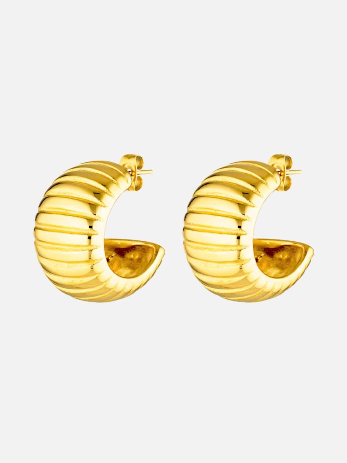 Cendre | Frankie Hoop Earrings - Gold | Perlu