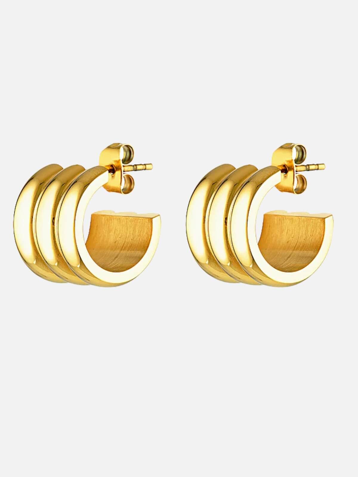 Cendre | Liv Hoop Earrings - Gold | Perlu