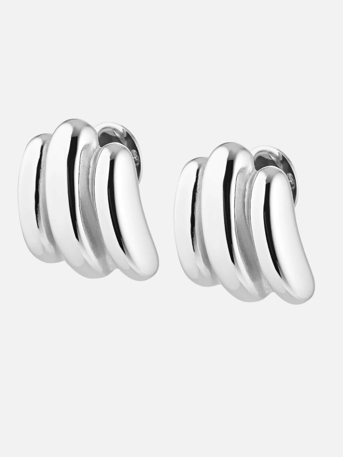 Cendre | Monte Earrings - Silver | Perlu