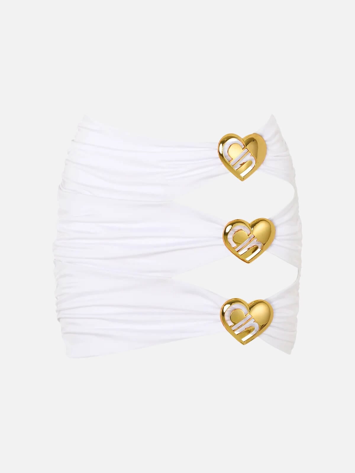 Coupe Heart Cut Out Mini Skirt - Pearl Skirts Cin Cin 