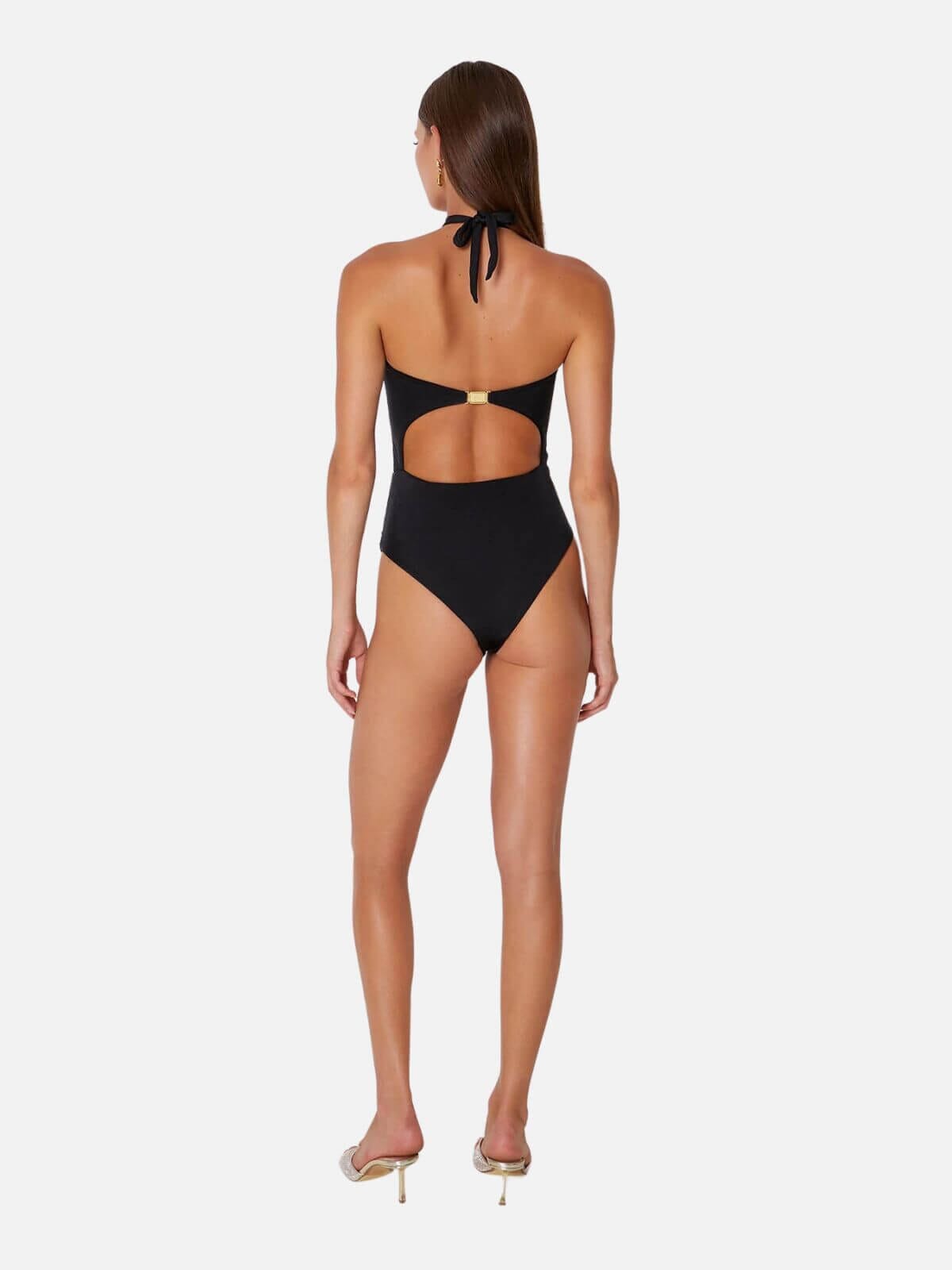 Cin Cin | Diamond Heart Cut Out Swimsuit - Black | Perlu