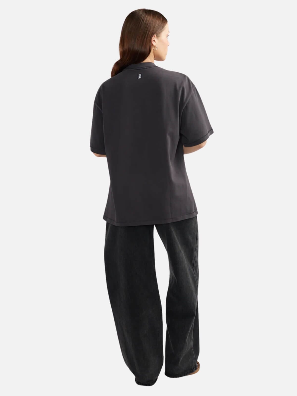 Ena Pelly | Chloe Oversized Tee Core Logo - Vintage Black | Perlu