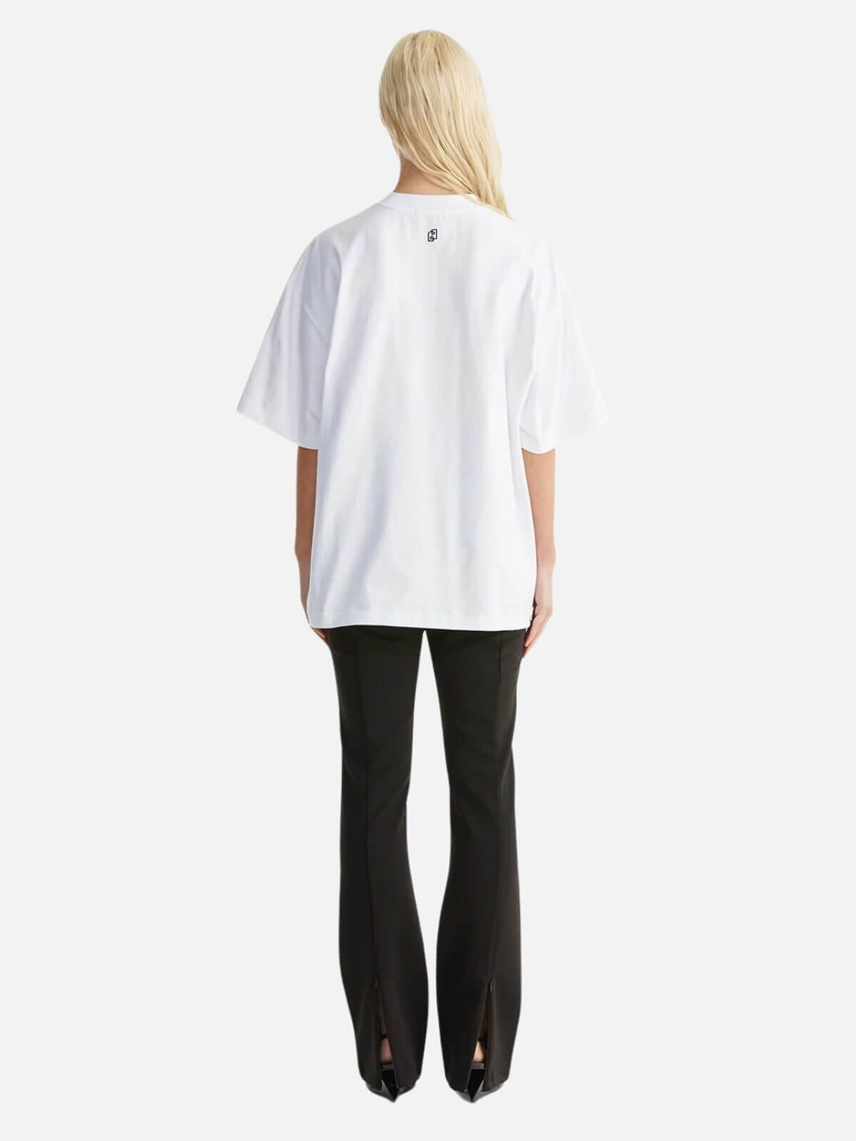 Ena Pelly | Chloe Oversized Tee Core Logo - White | Perlu