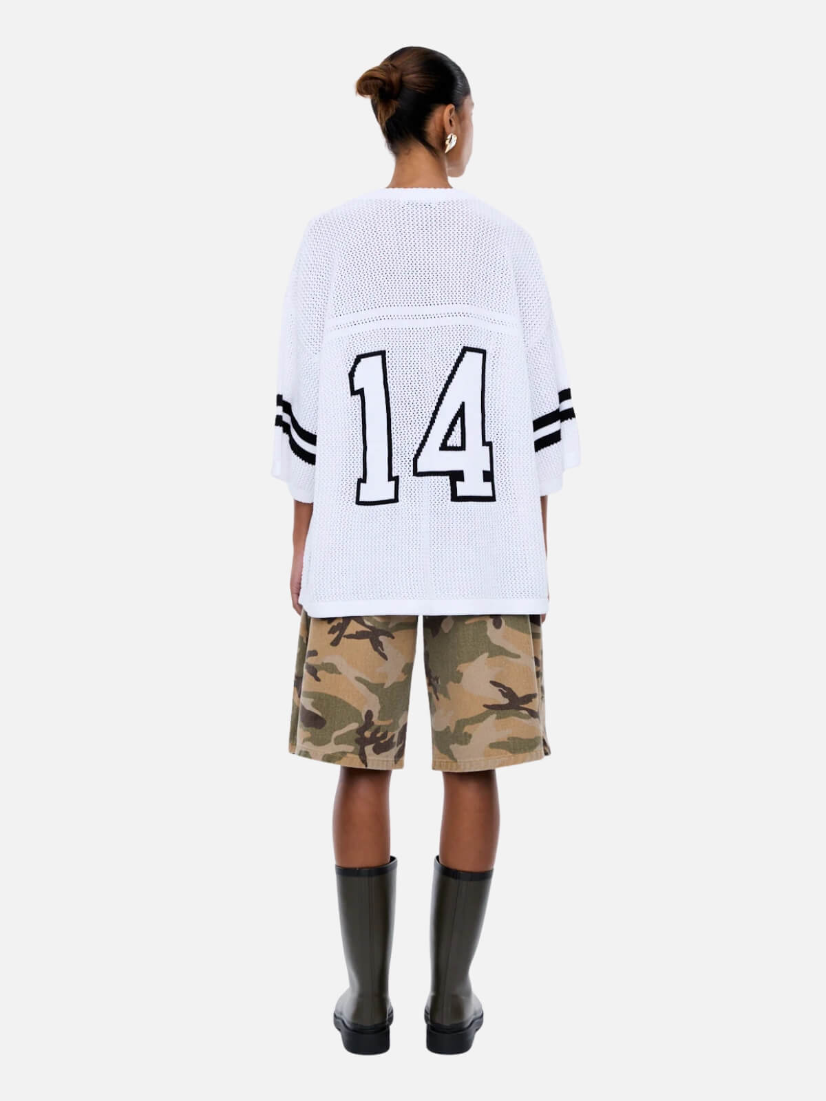 Harper Crochet Jersey - Vintage White