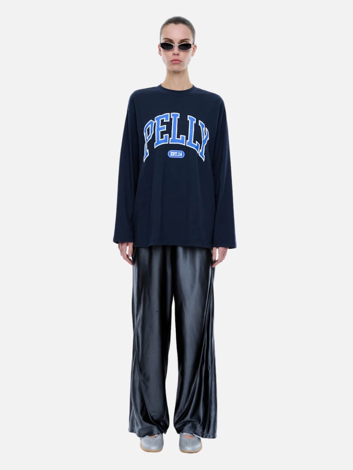 Ena Pelly | Long Sleeve Pelly Tee - Ink | Perlu