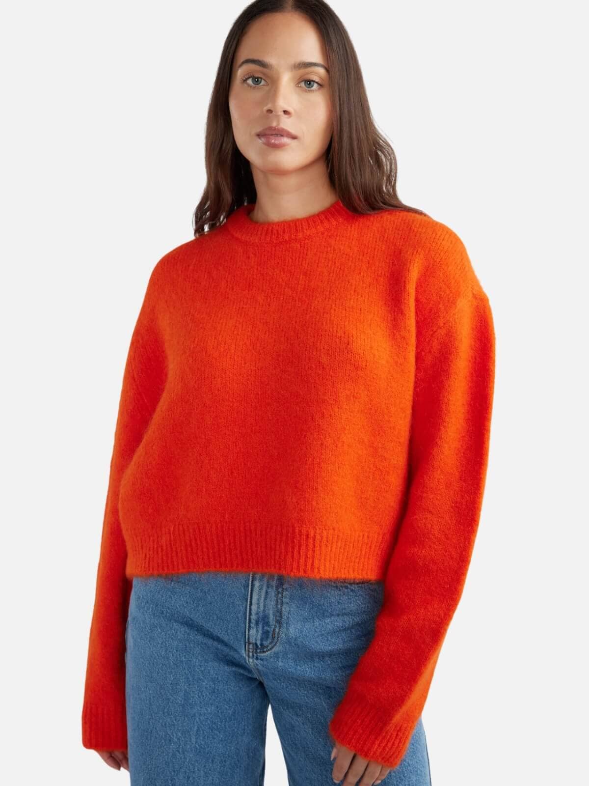 Nella Mohair Blend Knit - Tangerine Jumpers & Knitwear Ena Pelly 